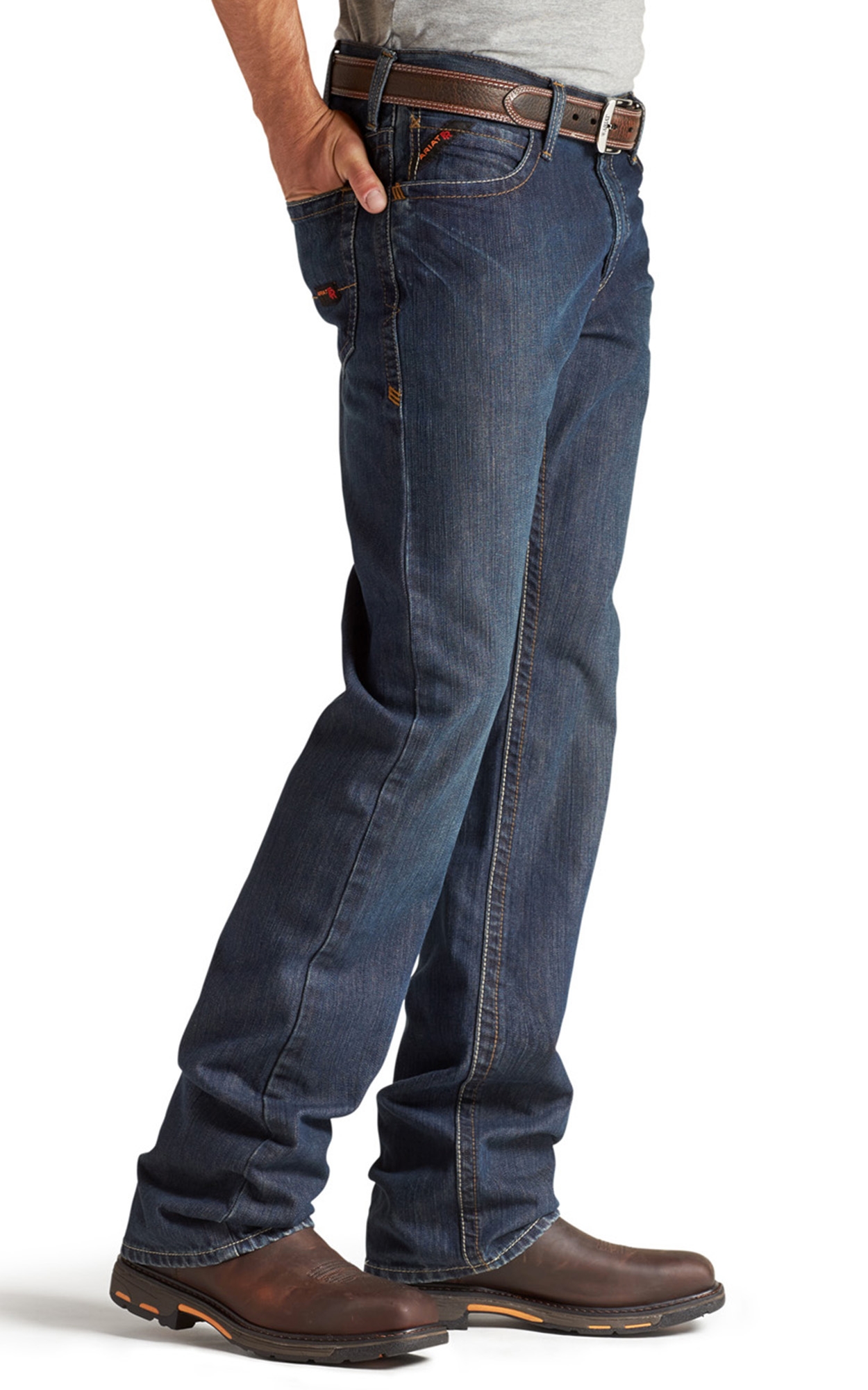 Ariat Men's M4 Low Rise Basic Boot Cut FR Work Jeans - Image 1
