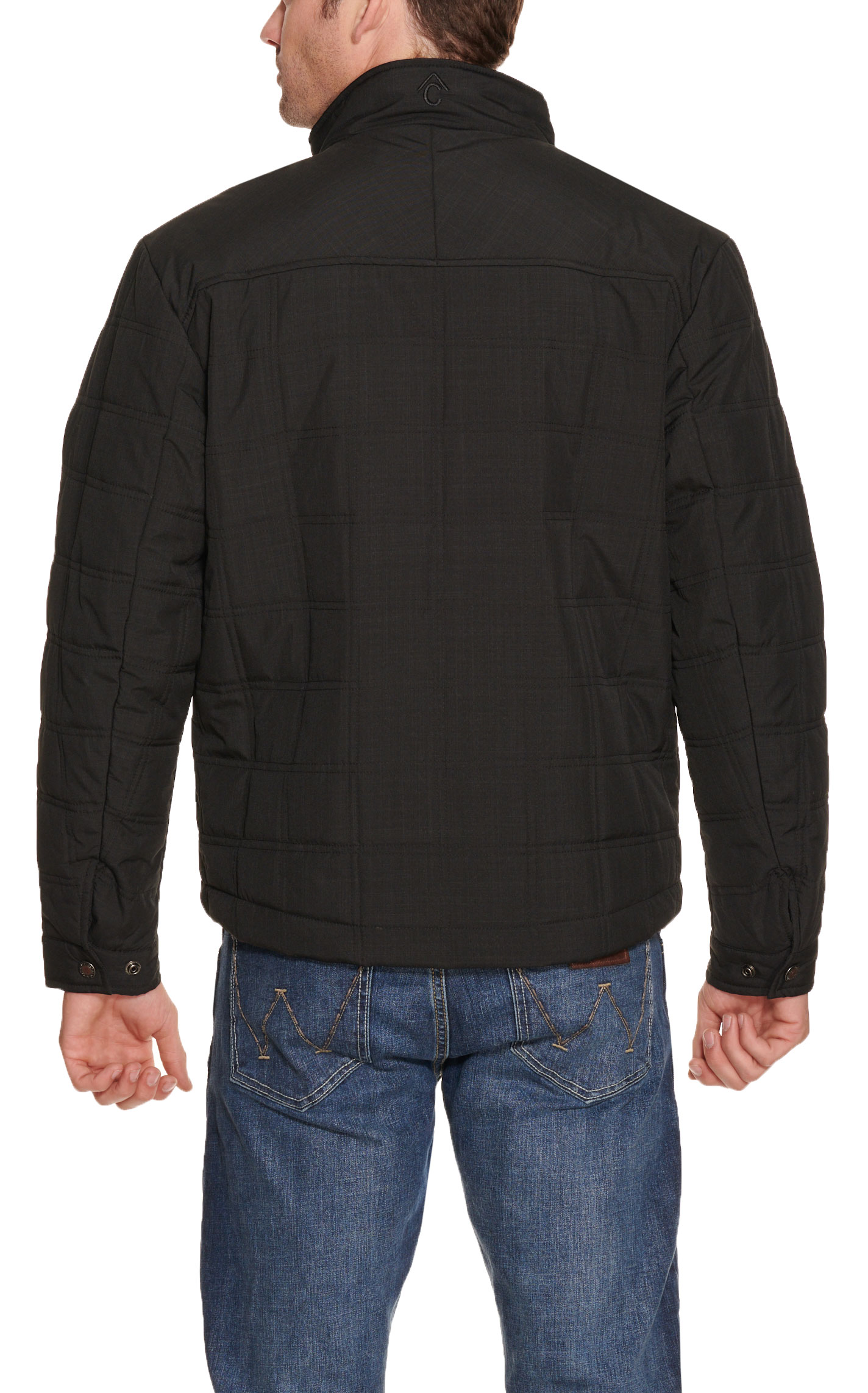 Rafter C Men's Black Quilted Puff Jacket - Big & Tall - Image 3