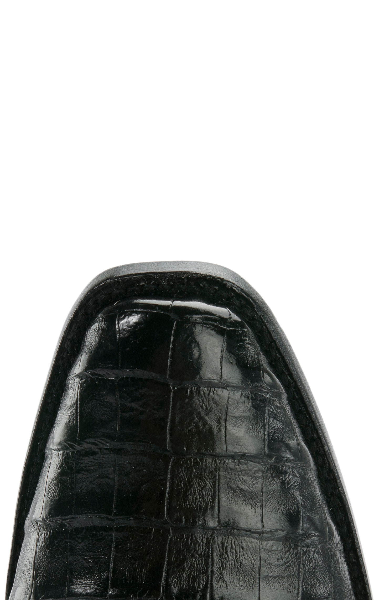 Black Jack Men's Black Caiman Belly 7-Toe Exotic Cowboy Boots - Image 1