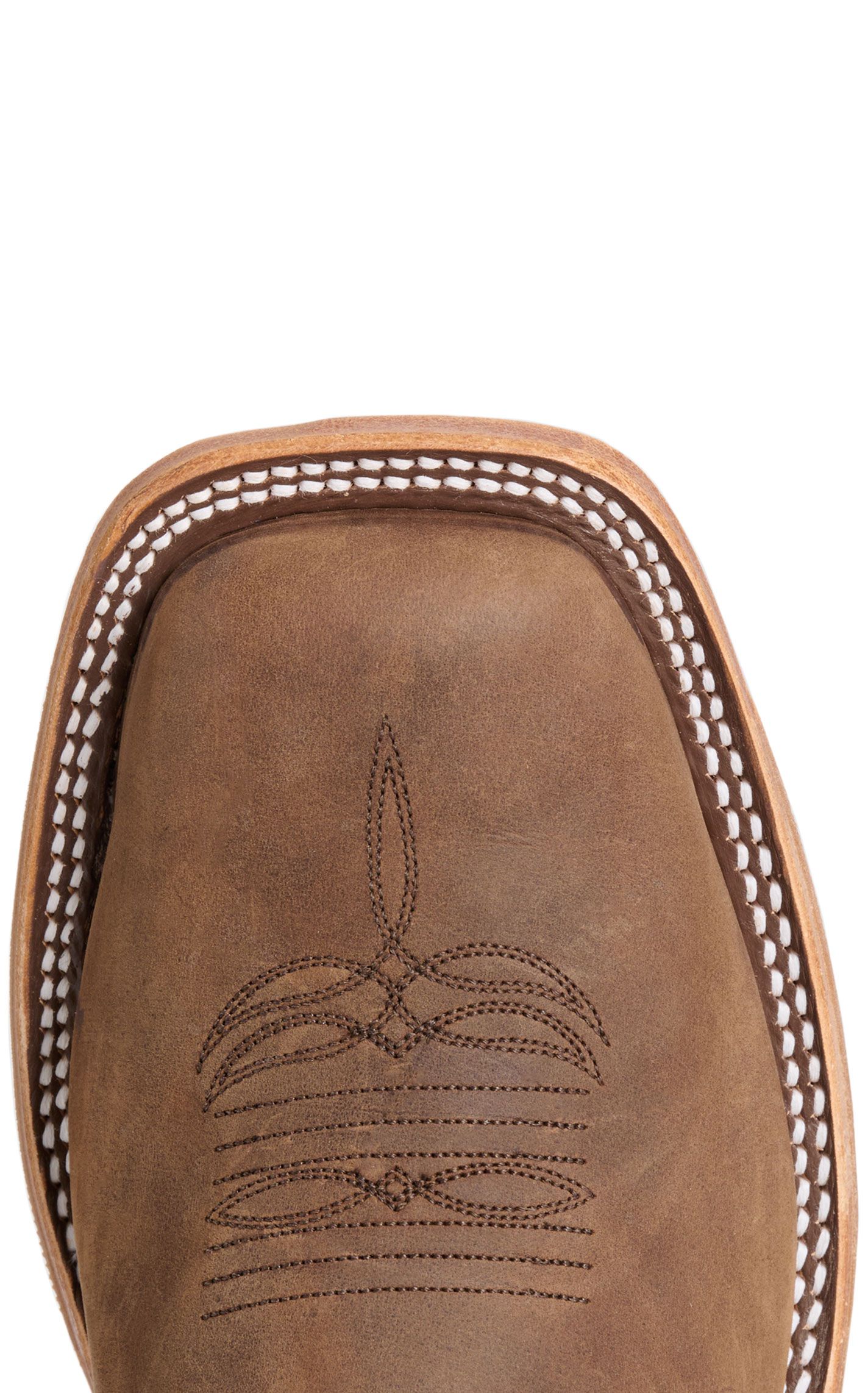 Anderson Bean Men's Dark Brown Barcelona & Brown Avatar Wide Square Toe Cowboy Boots - Image 1