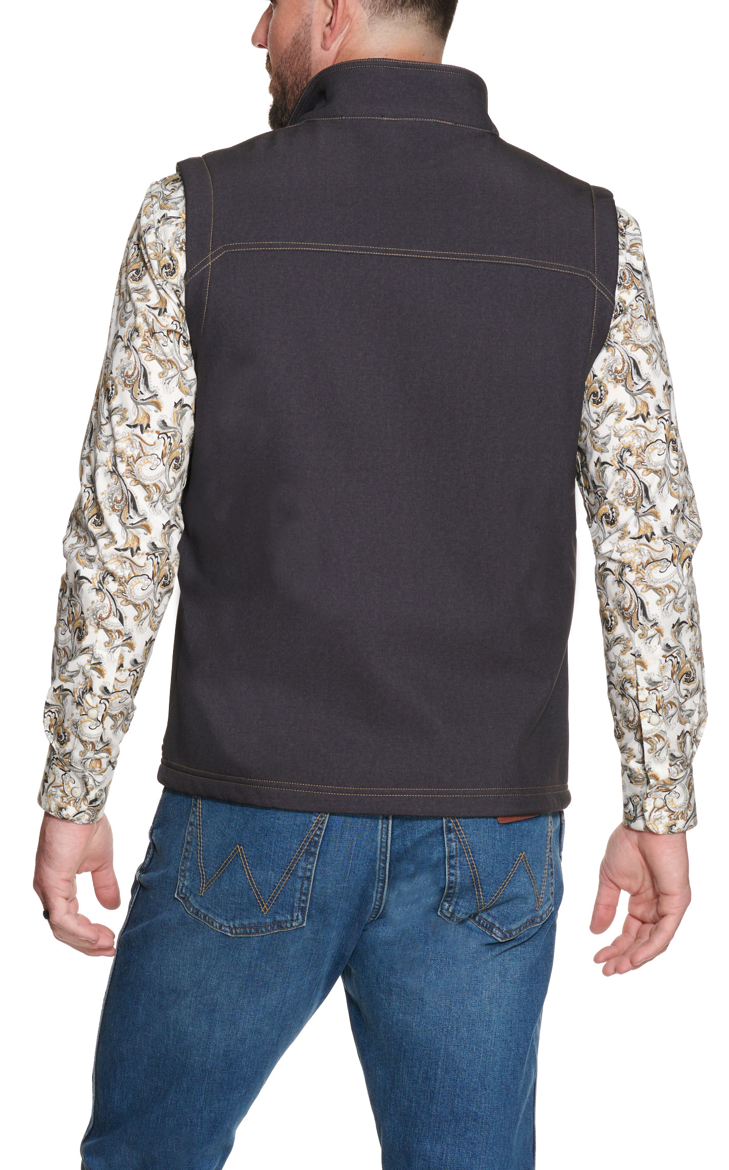 Rafter C Men's Black Bonded Vest - Big & Tall Sizes - Image 1