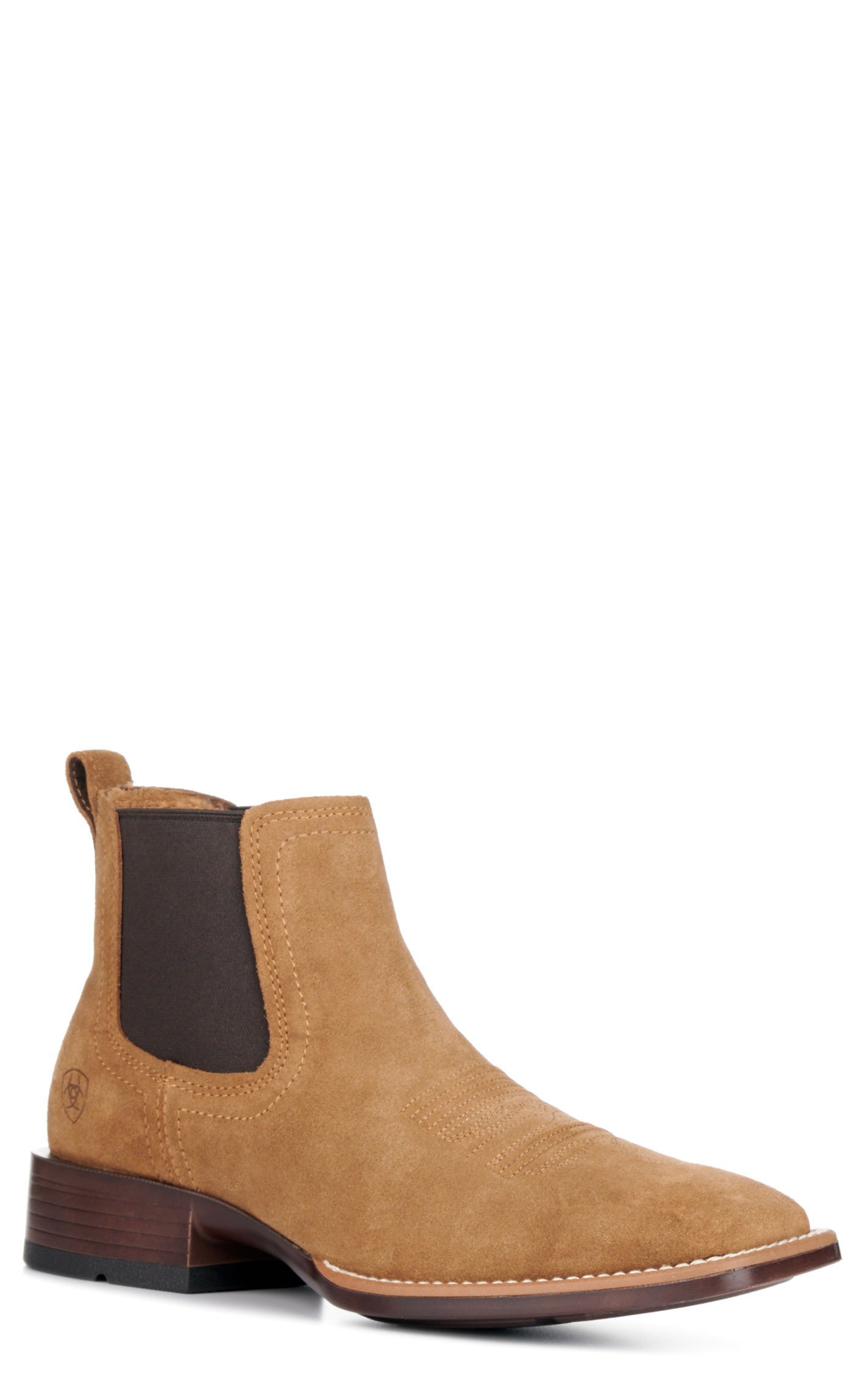 Ariat Men's Booker Ultra Dijon Roughout Bantamweight Wide Square Toe Chelsea Boots - Image 1
