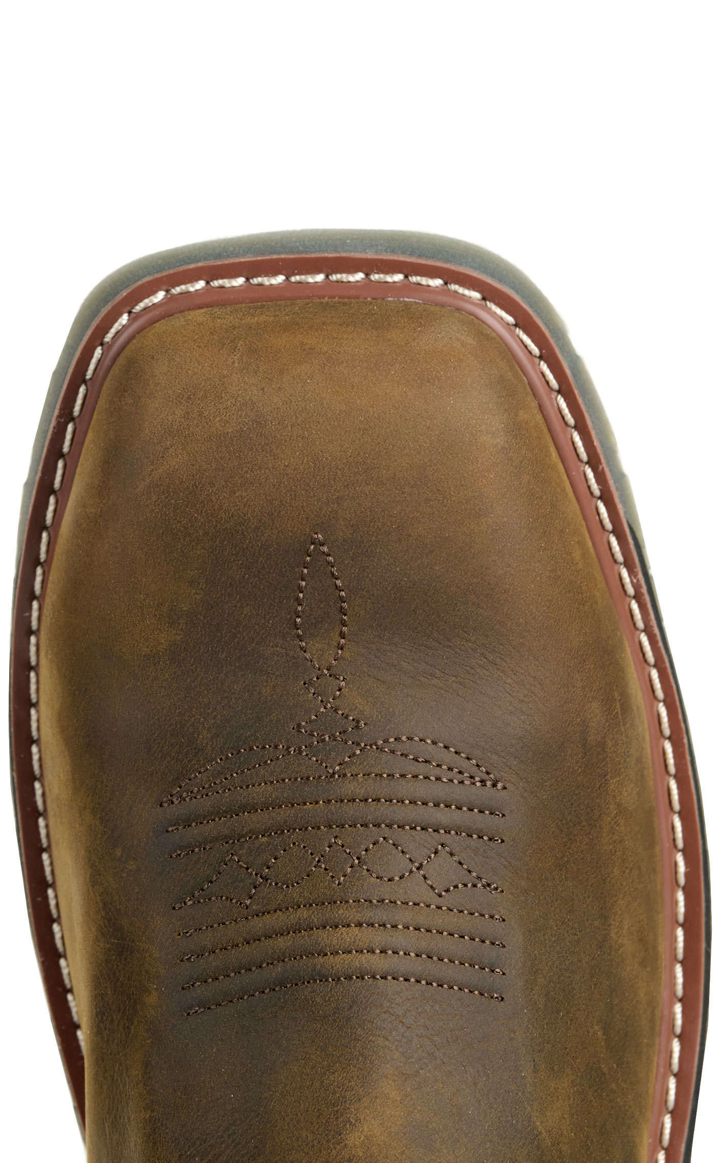 Wolverine Men's Rancher Pro Brown and Gray Wide Square Composite Toe Work Boots - Image 1