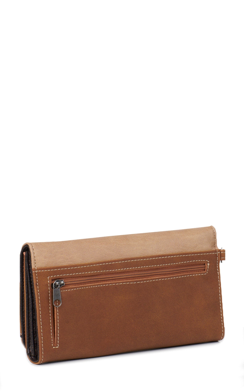 Nocona Carmen Tan with Southwest Stitching and Conchos Clutch Wallet - Image 1