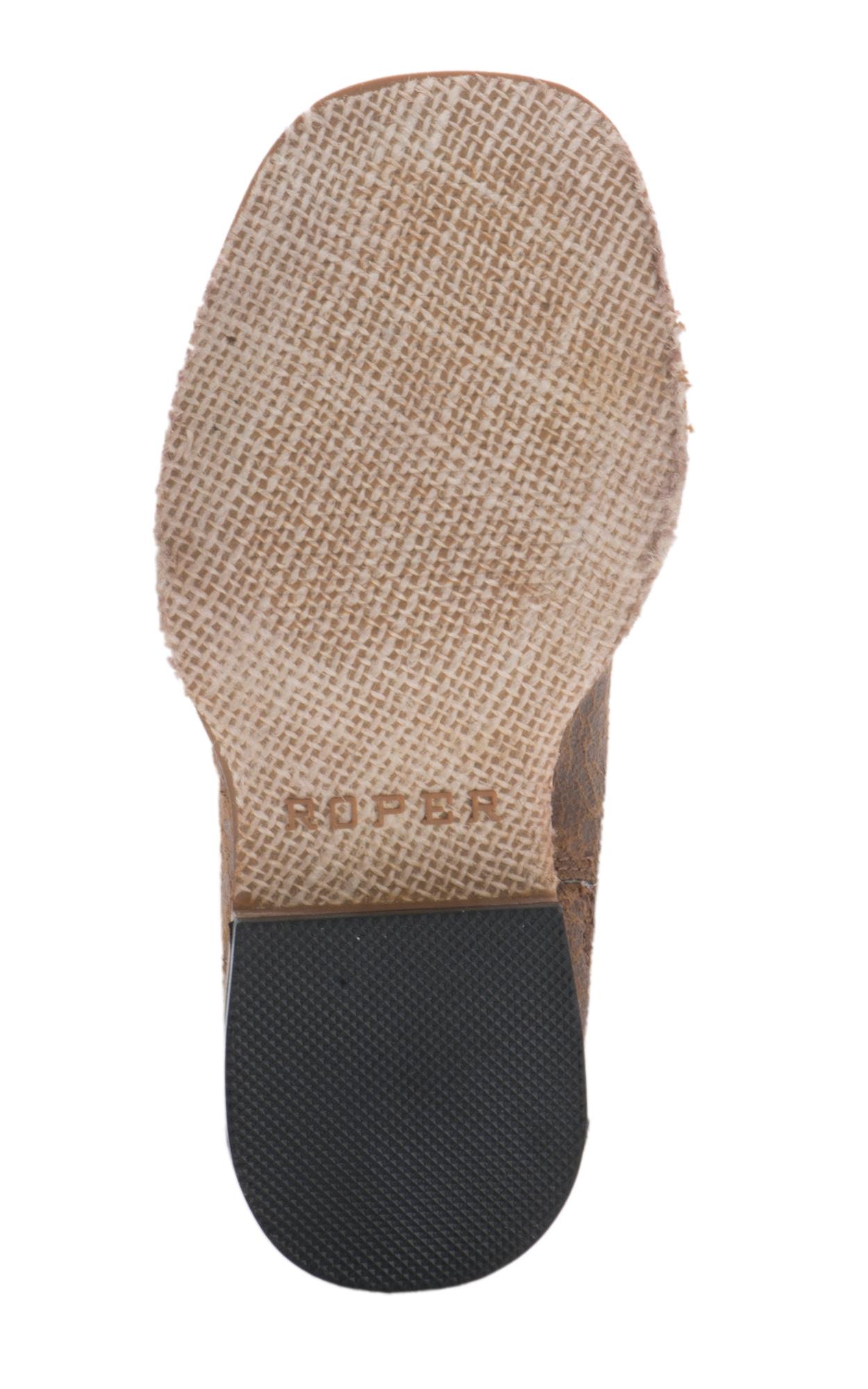 Roper Toddler Distressed Brown Square Toe Cowboy Boots - Image 1