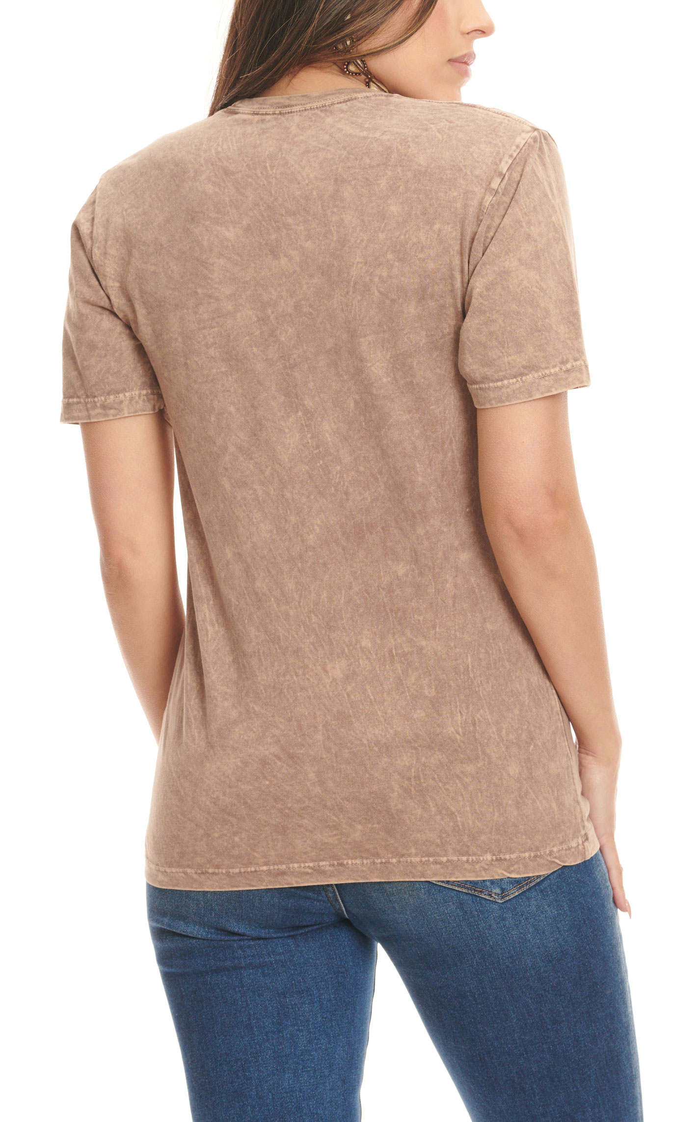 Lotus Fashion Women's Mocha Cinnamon Highland Cow Graphic Short Sleeve T-Shirt - Image 3