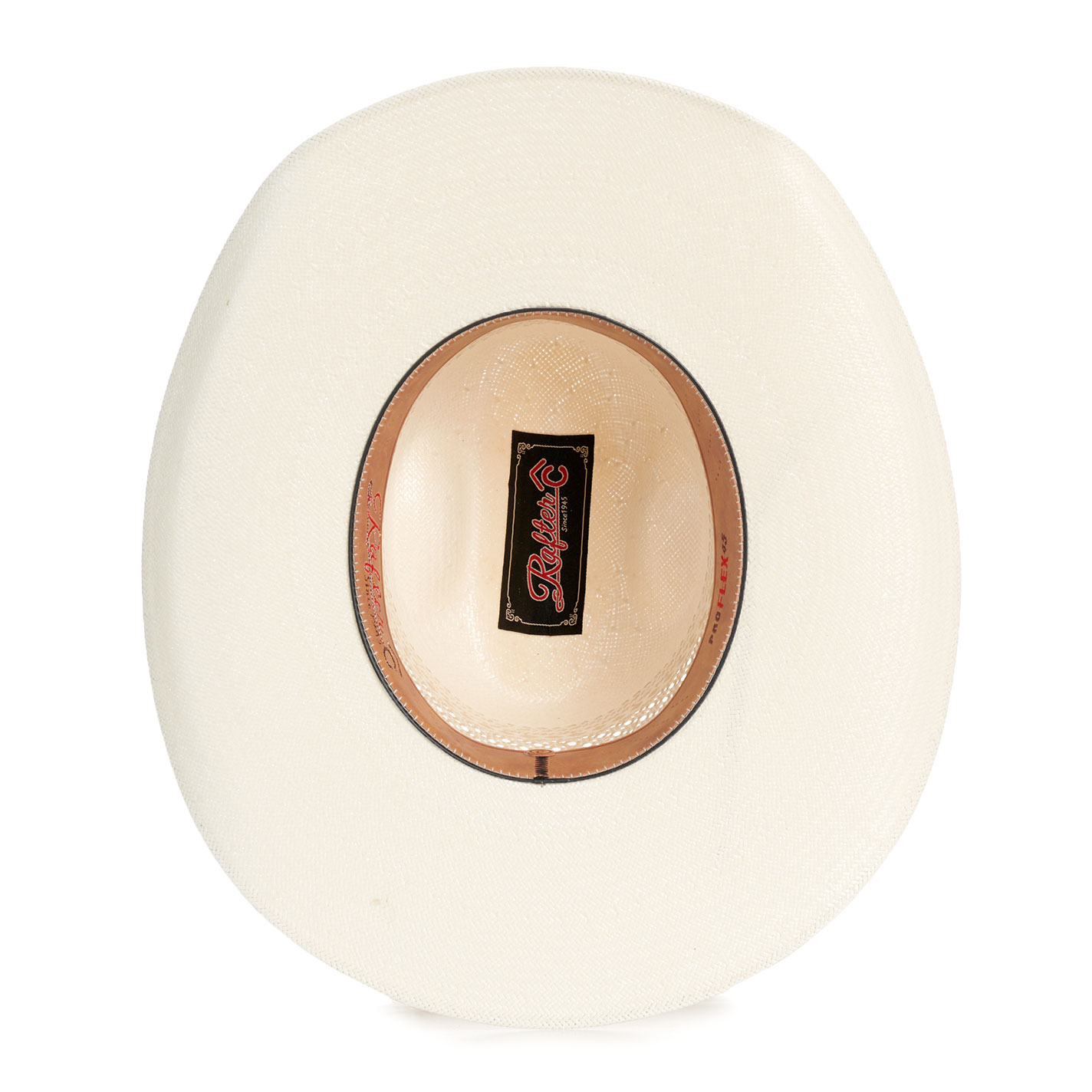 Rafter C Shantung Ivory Vented Cattleman Crown Straw Cowboy Hat - Image 1