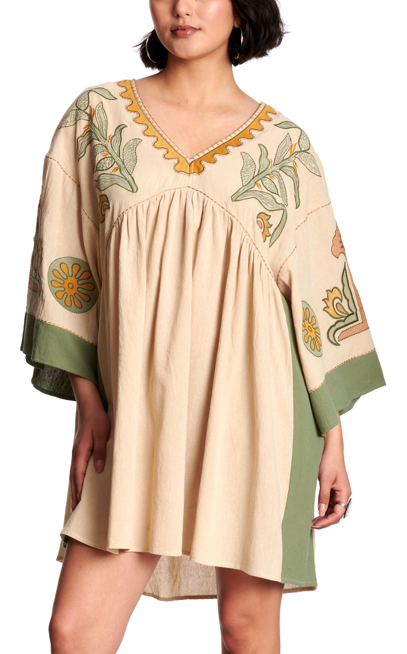 Easel Women's Ivory Embroidered Dress  - Image 1