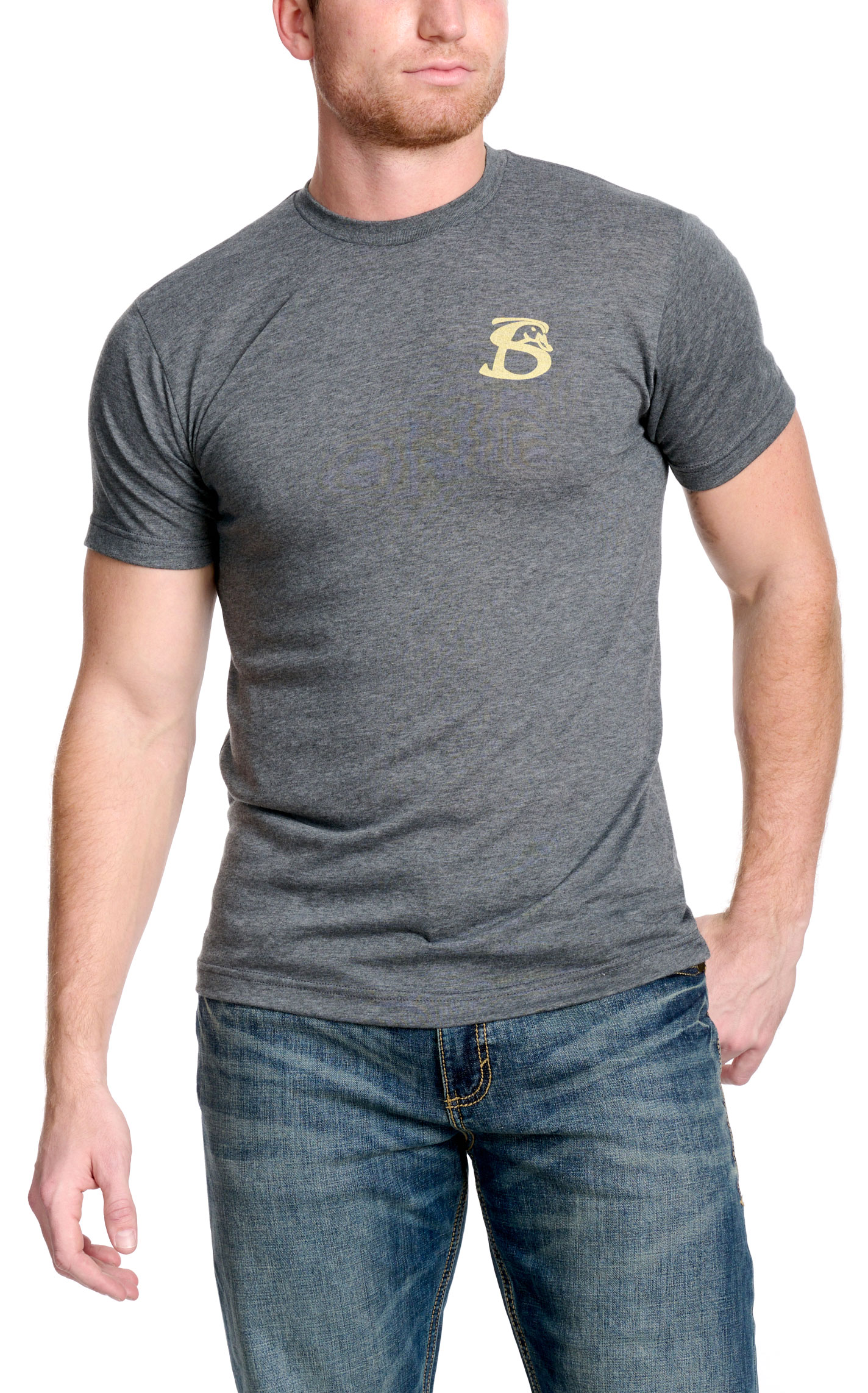 Stackin Bills Men's Gray Custom Decoys Logo T-Shirt - Image 1