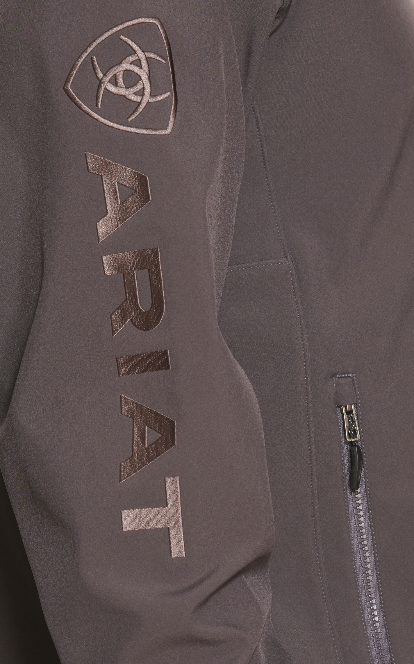 Ariat Men's Logo 2.0 Dark Gray with Logo Softshell Jacket - Image 1