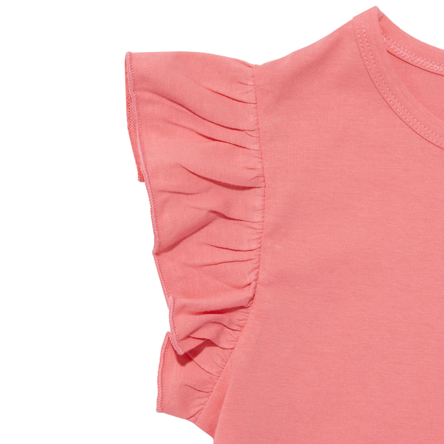 Rockin C Girls Peach Ruffle Sleeve Top - Image 1