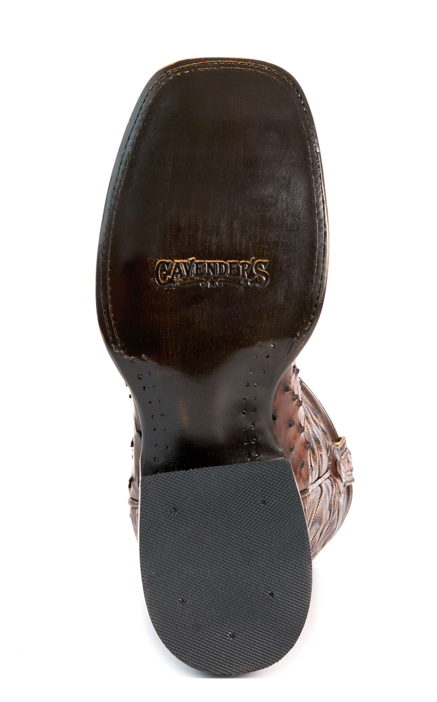 Cavender's Men's Kango Tobacco Full Quill Ostrich Rafter C Wide Square Toe Exotic Cowboy Boots - Image 1