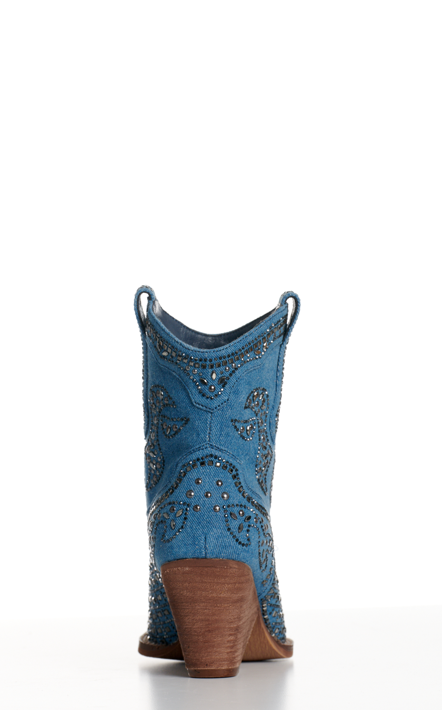 Very G Women's Show Off Denim with Western Studs Snip Toe Booties - Image 1
