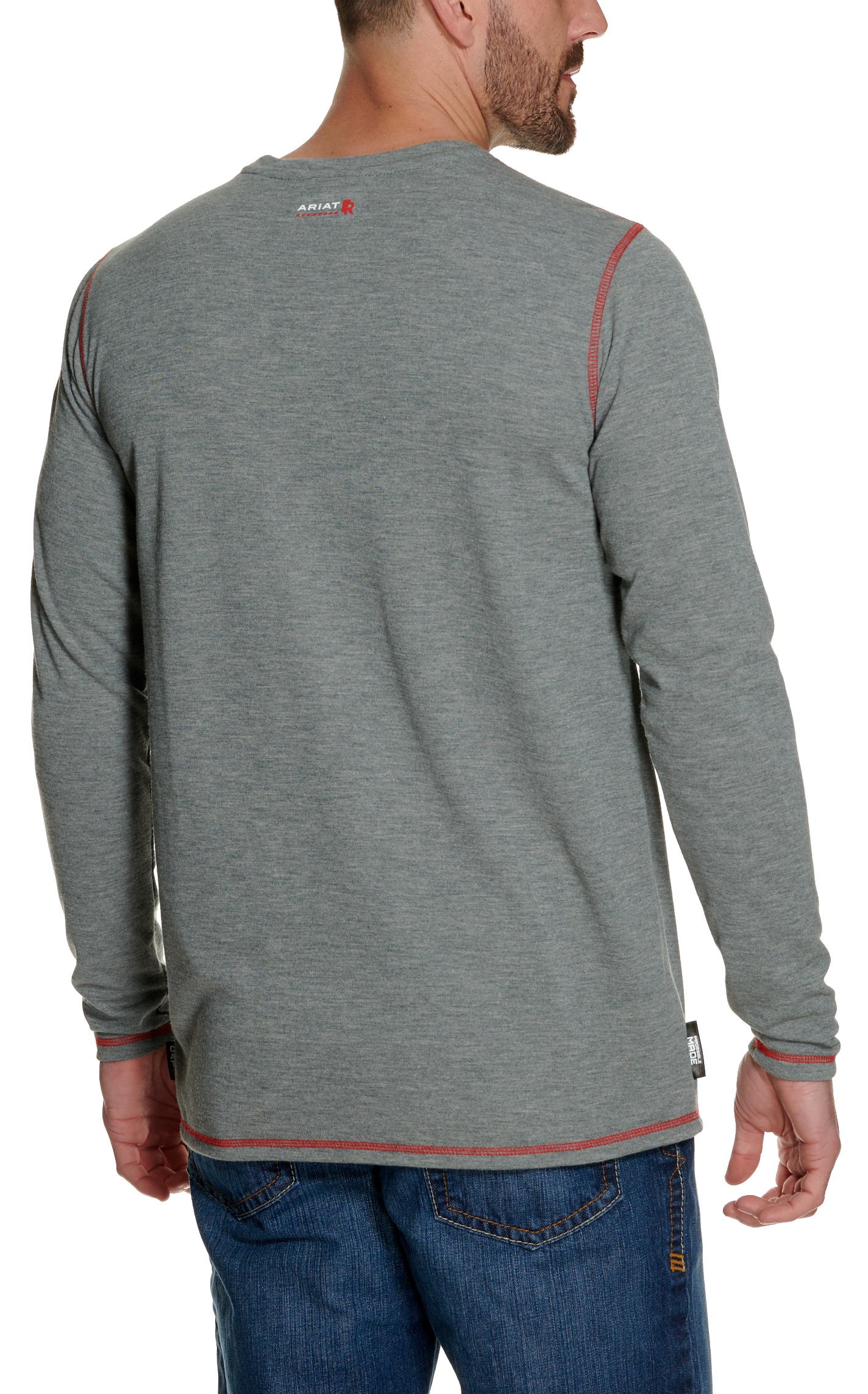 Ariat Men's Light Gray Polartec Baselayer Long Sleeve FR Work Shirt - Big & Tall - Image 1