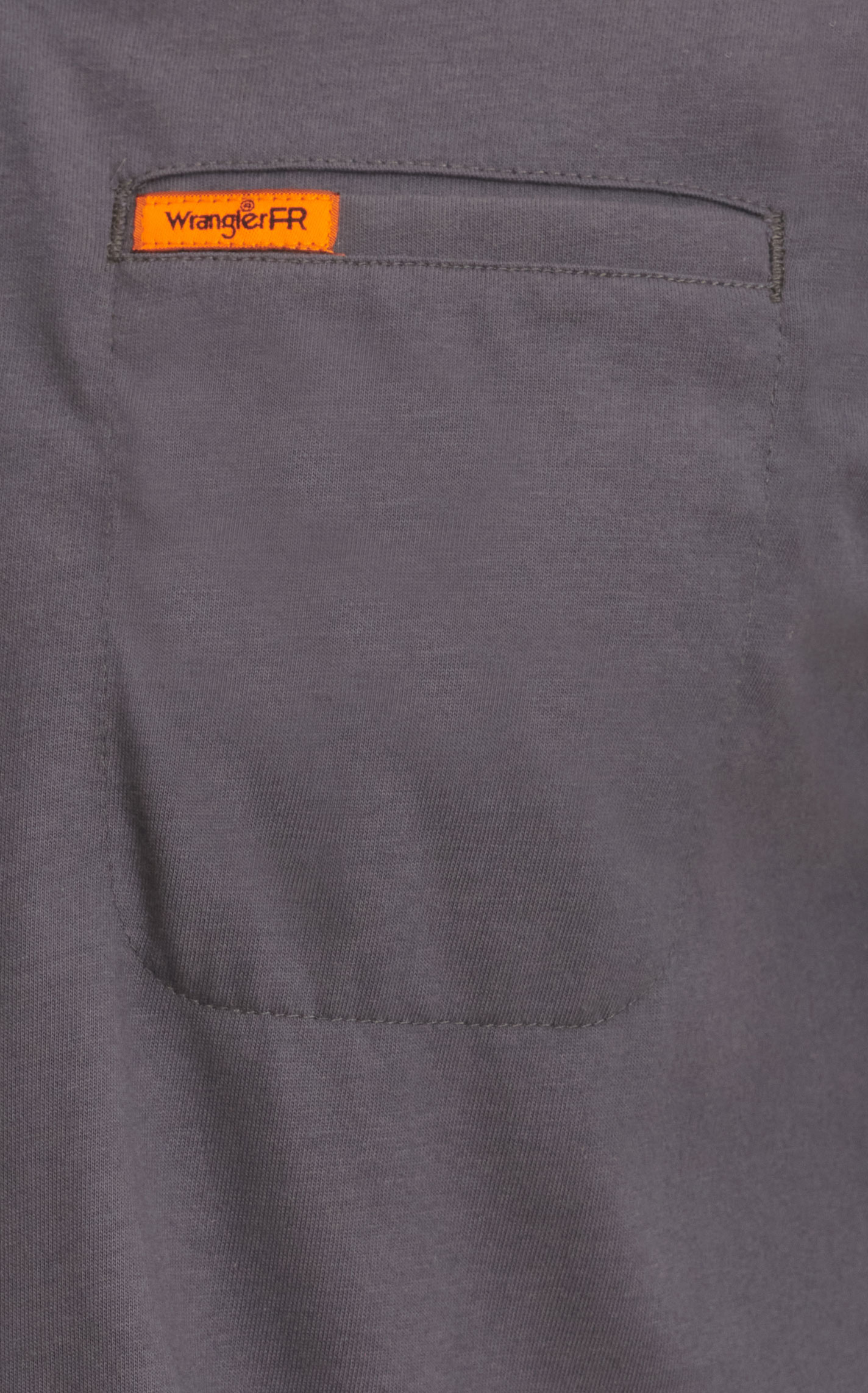 Wrangler FR Men's Dark Gray Long Sleeve Henley Work Shirt - Image 1