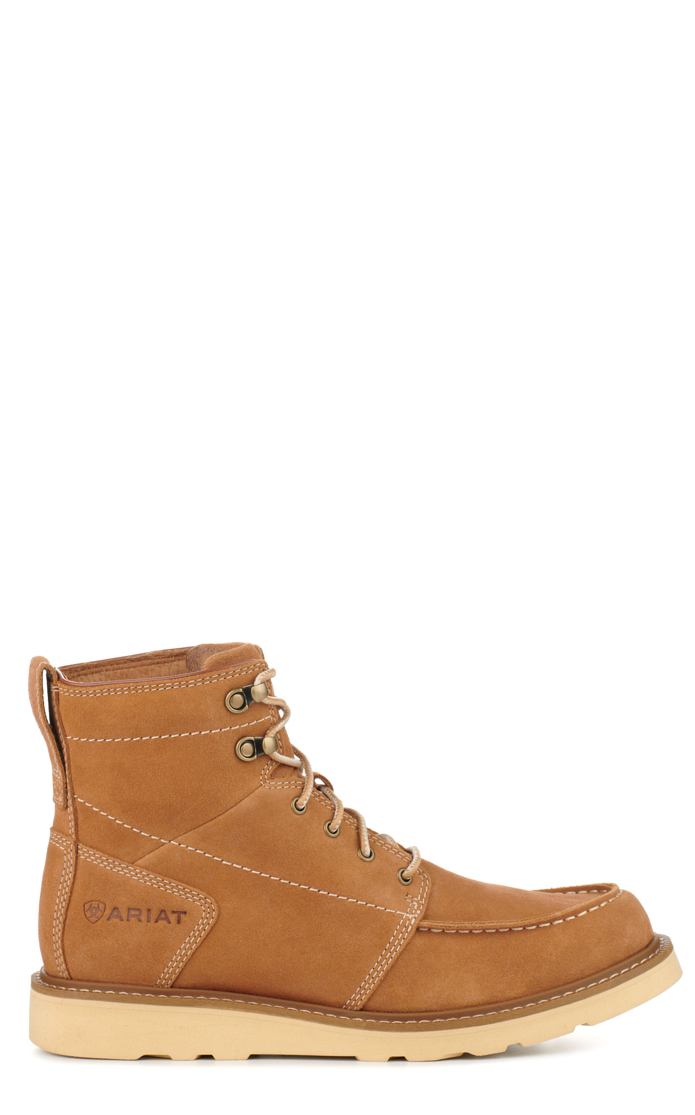 Ariat Men's Recon Natural Suede Moc Toe Lace Up Boot - Image 1