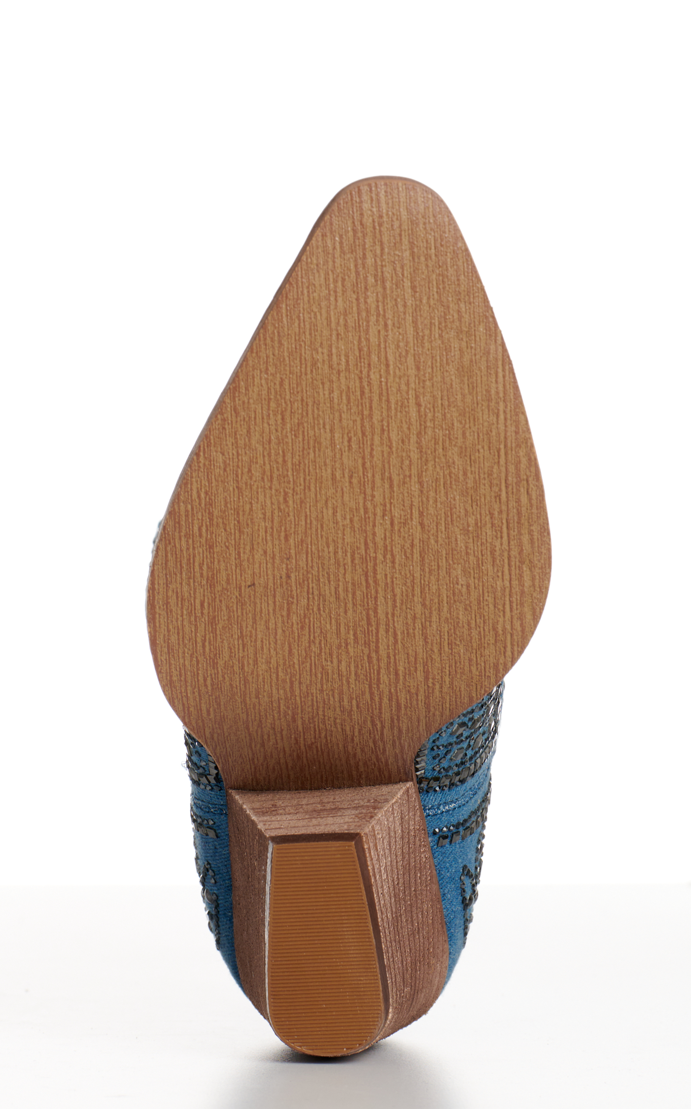 Very G Women's Show Off Denim with Western Studs Snip Toe Booties - Image 1