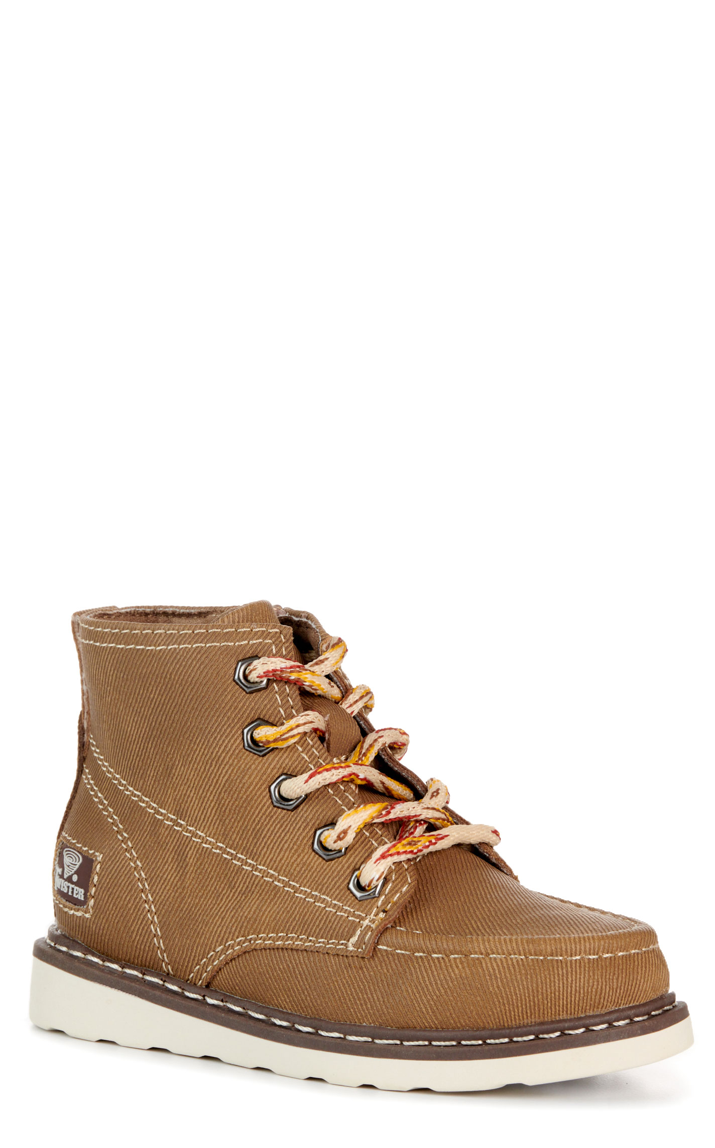 Twister Toddler Boys' Clyde Brown Moc Toe Lace Up Chukka Shoe - Image 1