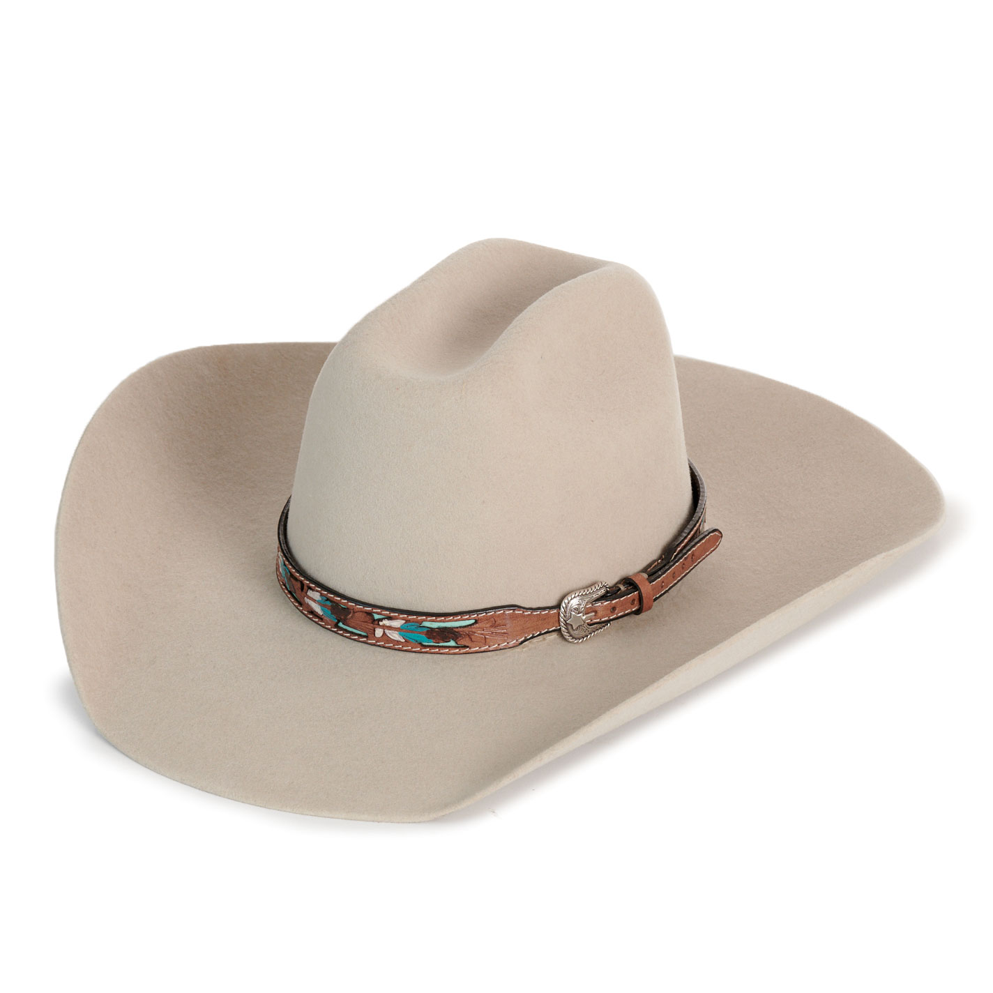Twister Tan Feather Filigree Hat Band  - Image 1