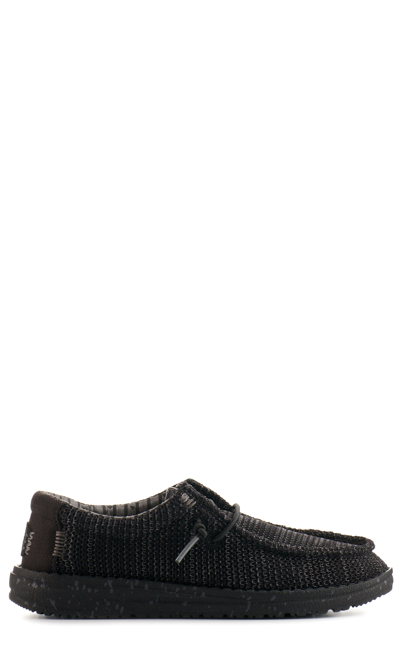 Hey Dude Kids' Wally Stretch Sox Black Moc Toe Casual Shoes - Image 1