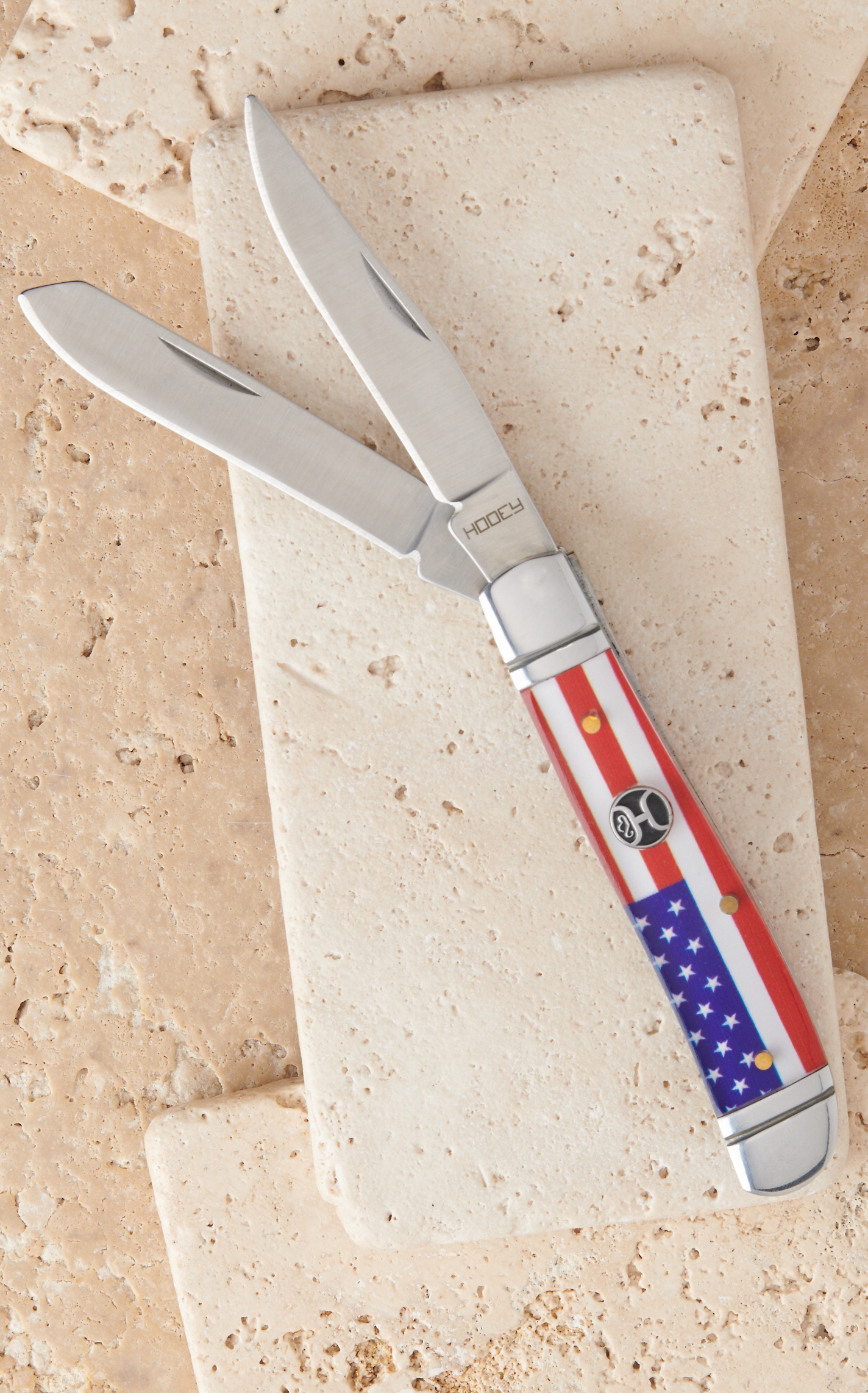 Hooey American Flag Design Trapper Knife - Image 1