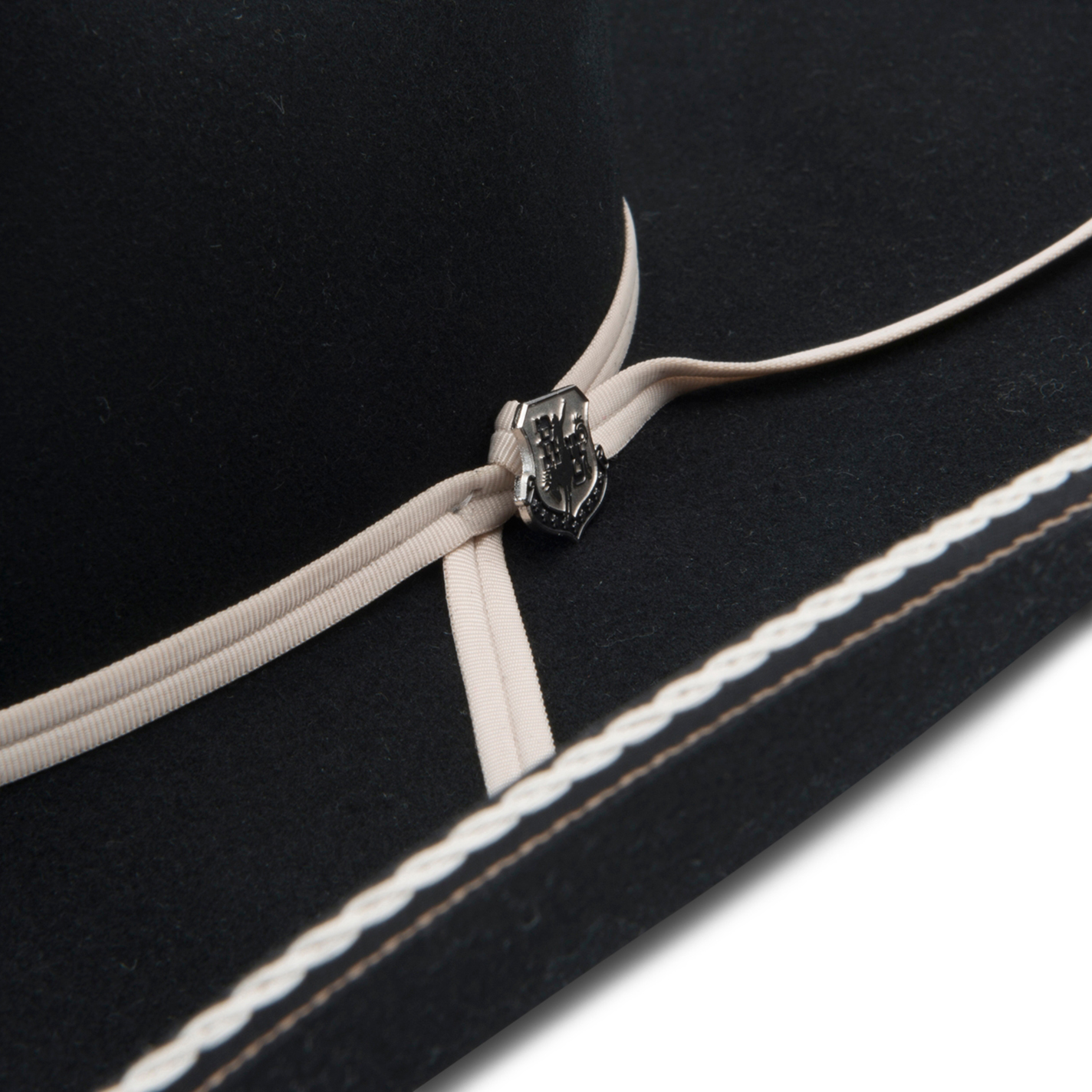 Resistol 4X Snake Eyes Black Brick Felt Cowboy Hat - Image 1