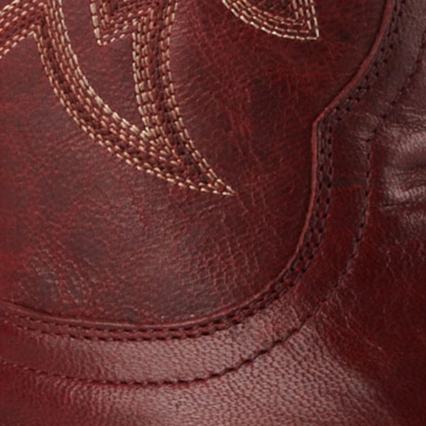 Cavender’s Women’s Leather Dark Red Snip Toe Cowboy Boots  - Image 1