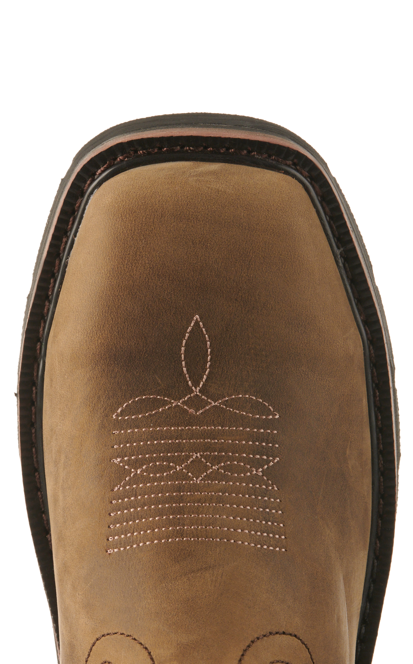 Wolverine Women's Rancher Arrow Brown and Rose Waterproof Wide Square Steel Toe Work Boots - Image 2