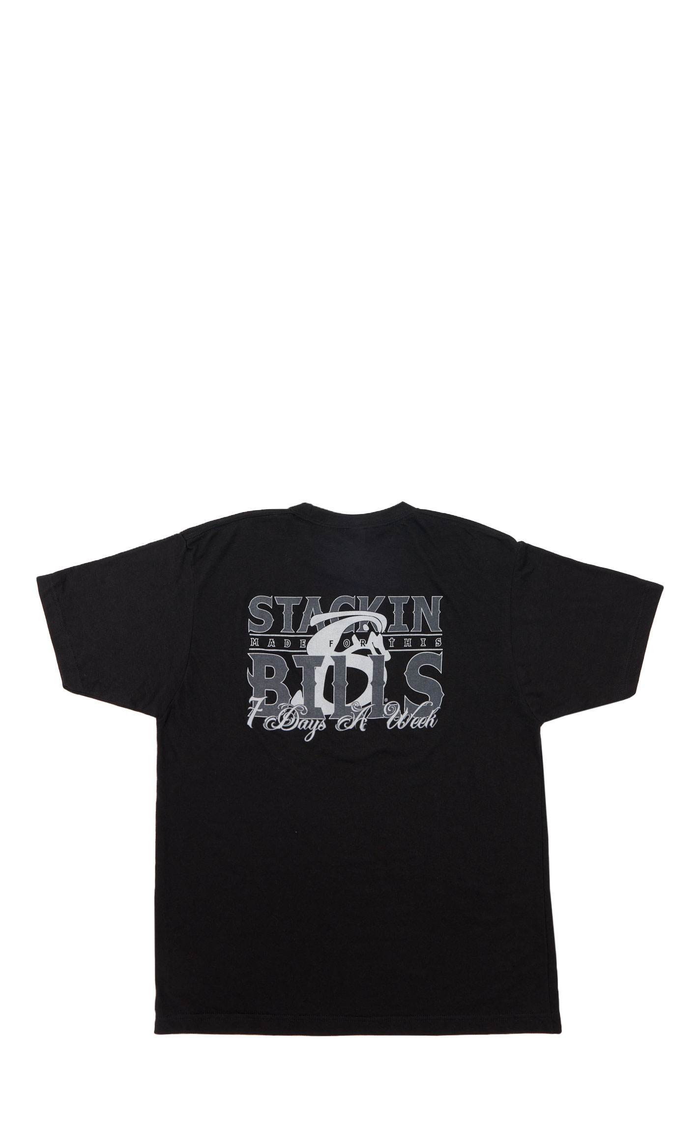 Stackin Bill's Men's Black Logo T-Shirt - Image 2