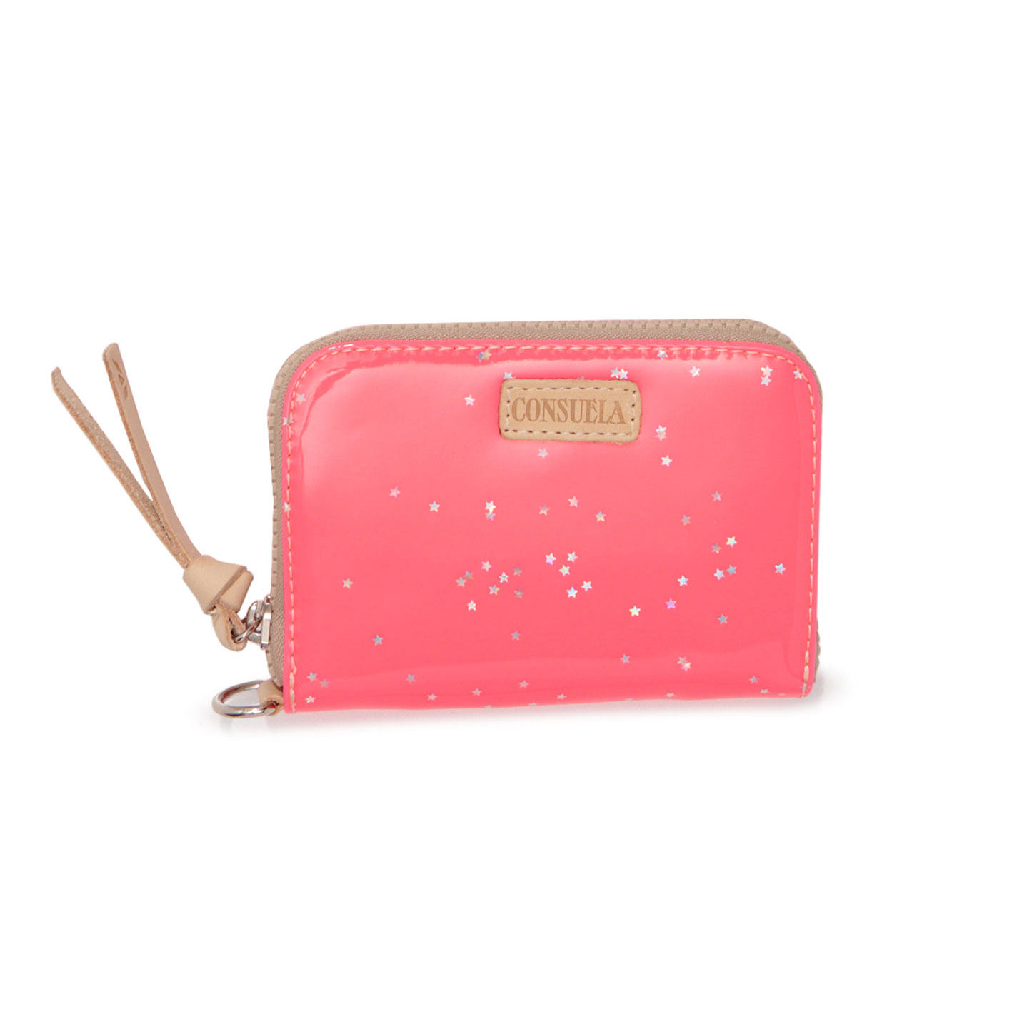 Consuela Shine Neon Pink Zippy Wallet - Image 1