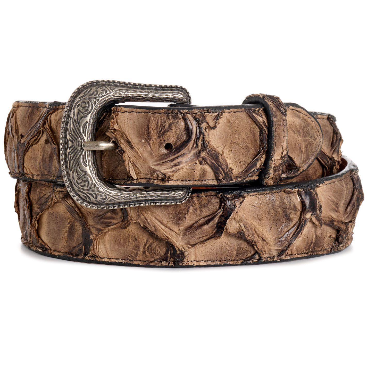 Cavender's Men's Iced Coffee Pirarucu Belt - Image 1