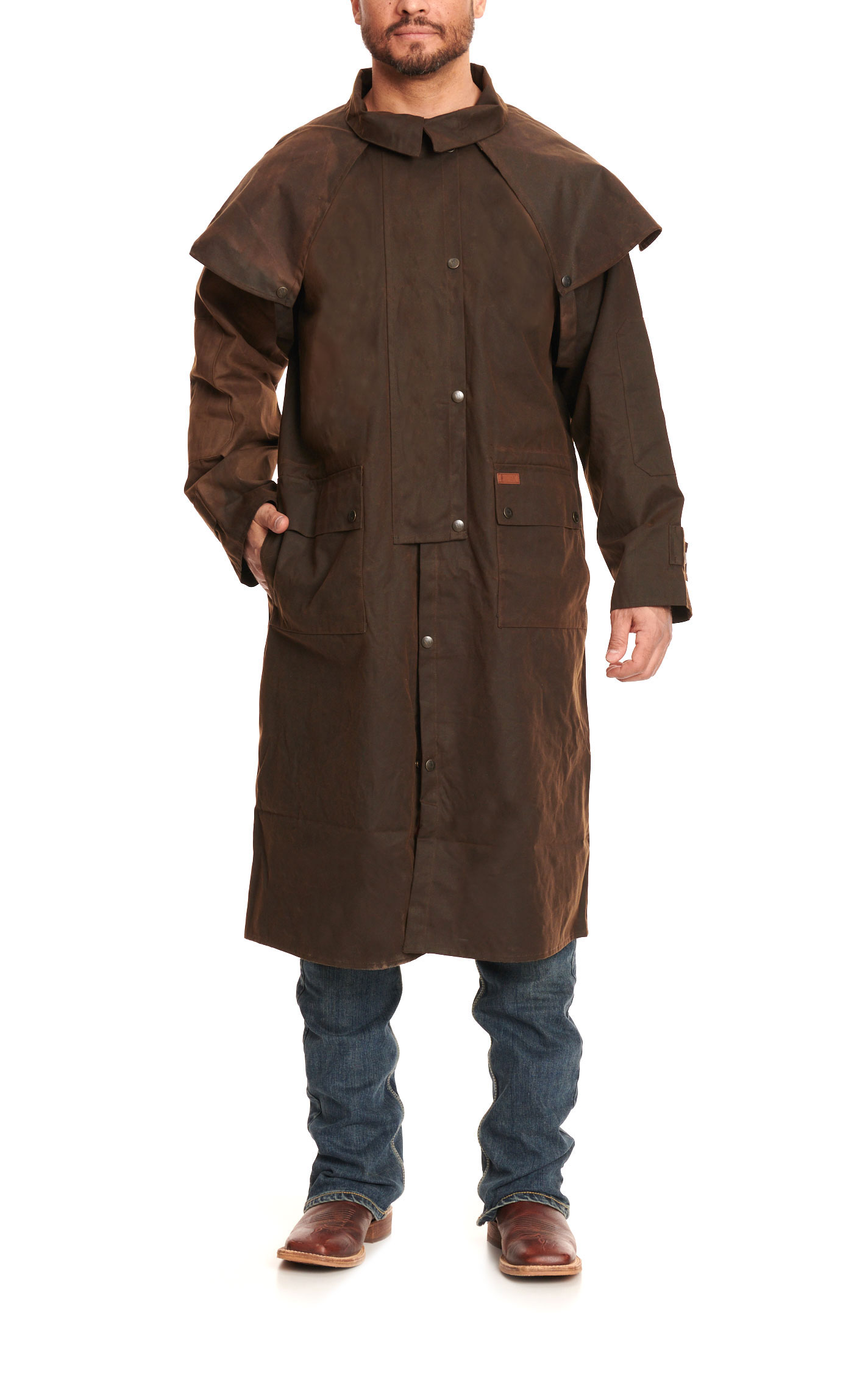 Outback Trading Co. Brown Low Rider Oilskin Duster - Image 1