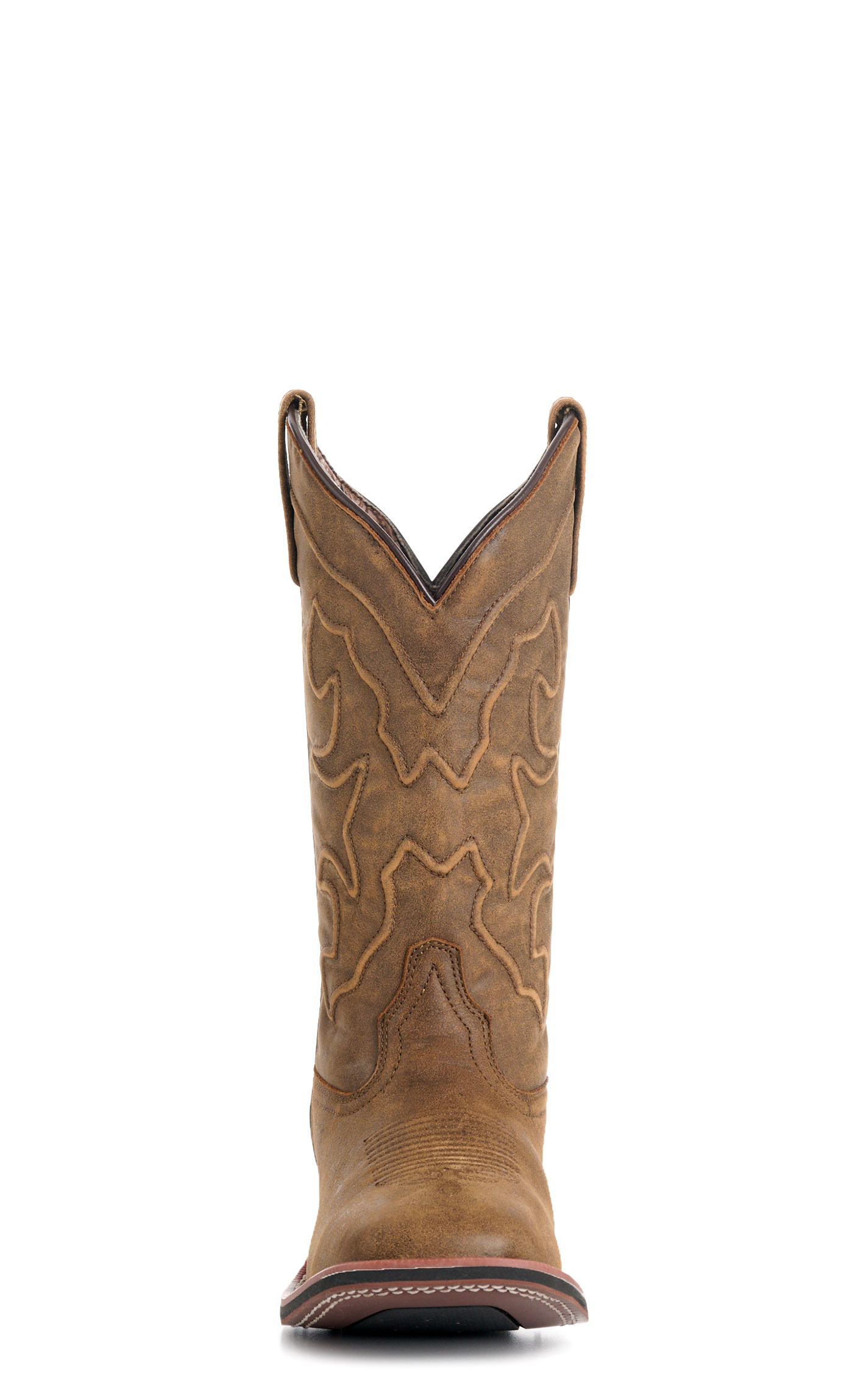 Laredo Women’s Megan Tan Stockman Broad Square Toe Cowboy Boots - Image 1