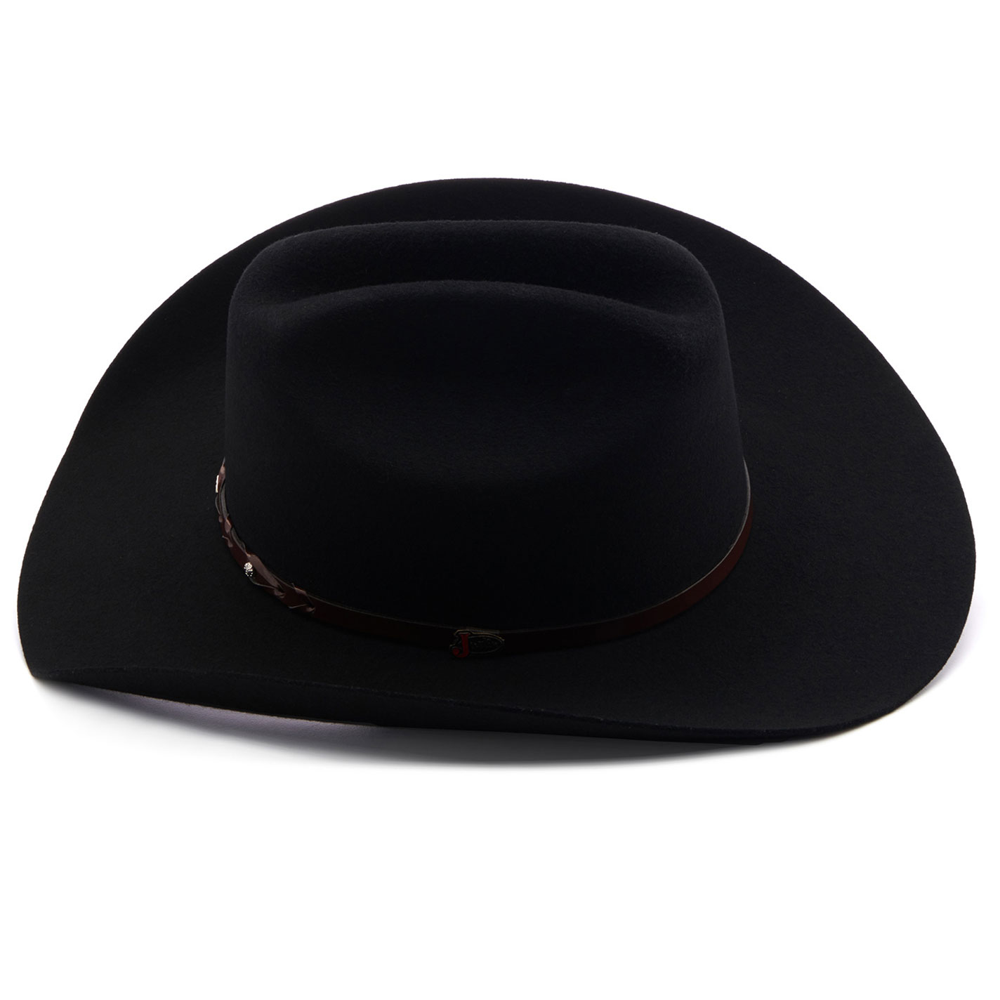 Justin Youth Lonestar Jr. Black Felt Cowboy Hat - Image 1