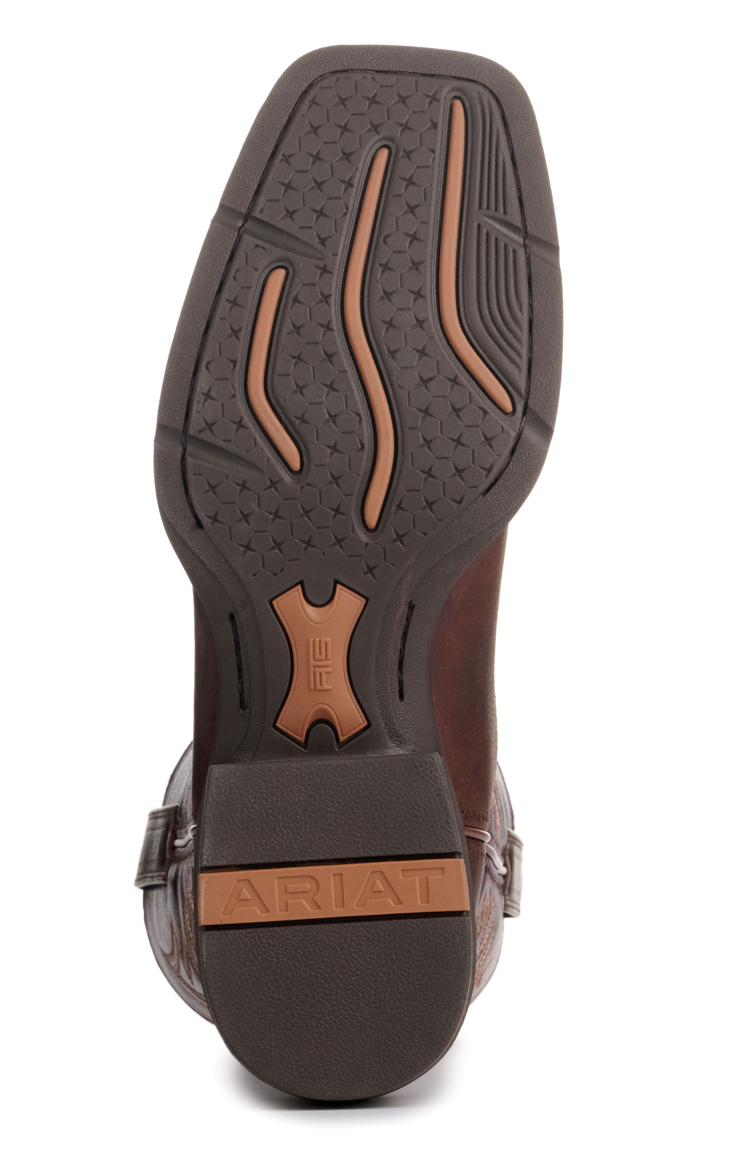 Ariat Men’s  Sport Big Country Barley Brown and Purple Wide Square Toe Cowboy Boots - Image 1