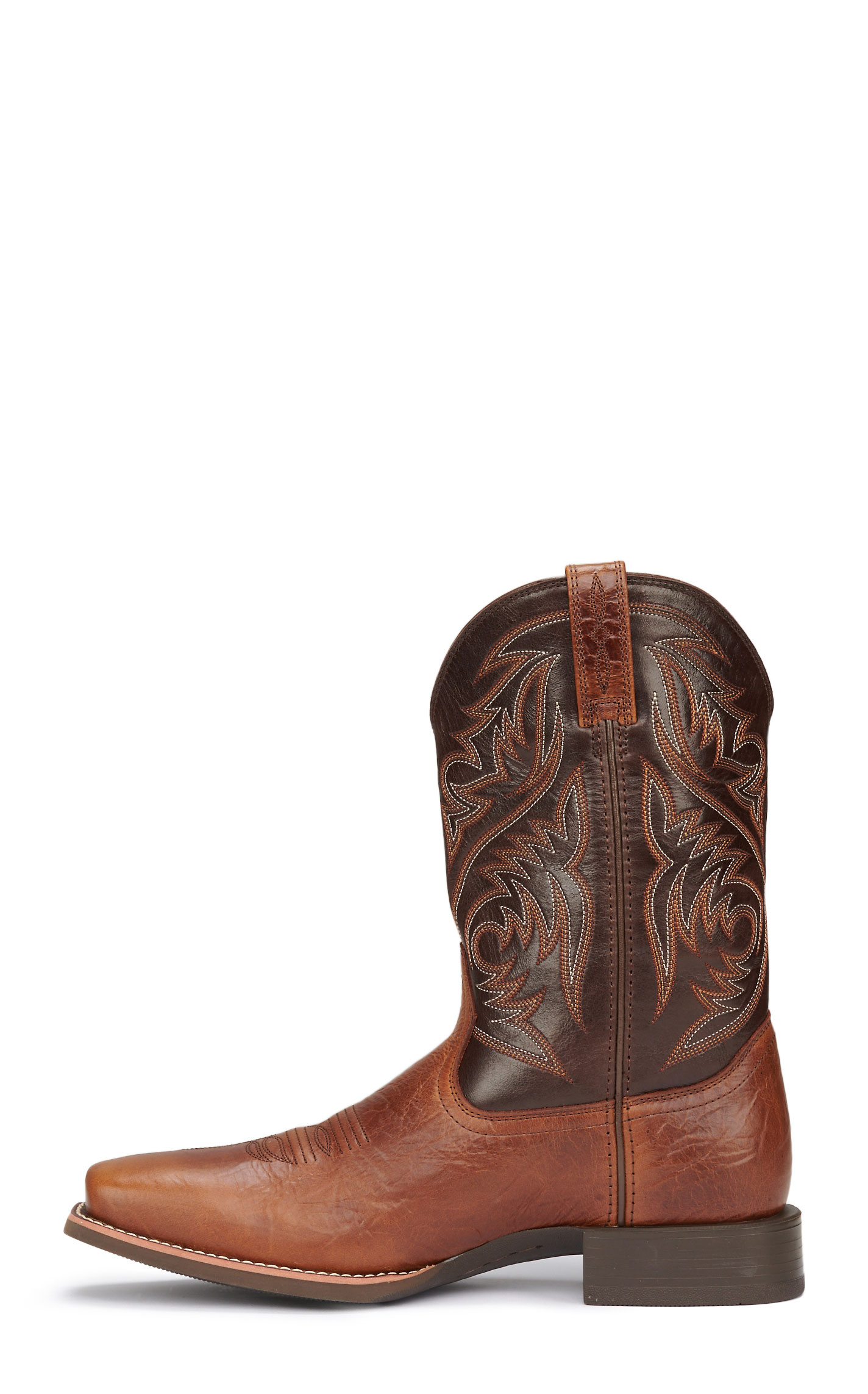 Ariat Men's Sport Herdsman Peanut Butter & Brown Punchy Toe Cowboy Boots - Image 1