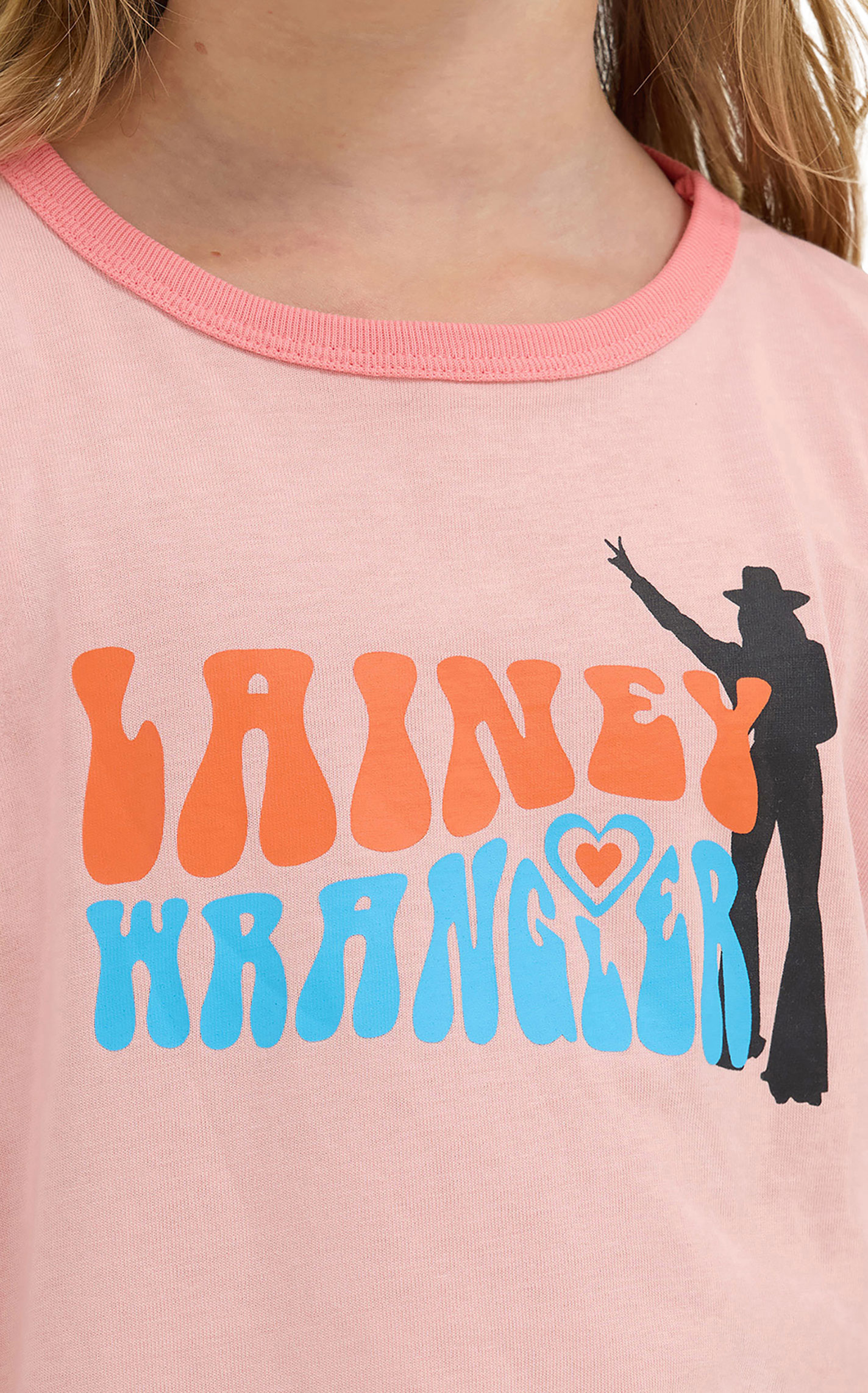 Wrangler & Lainey Wilson Girl's Ringer Graphic T-Shirt - Image 1