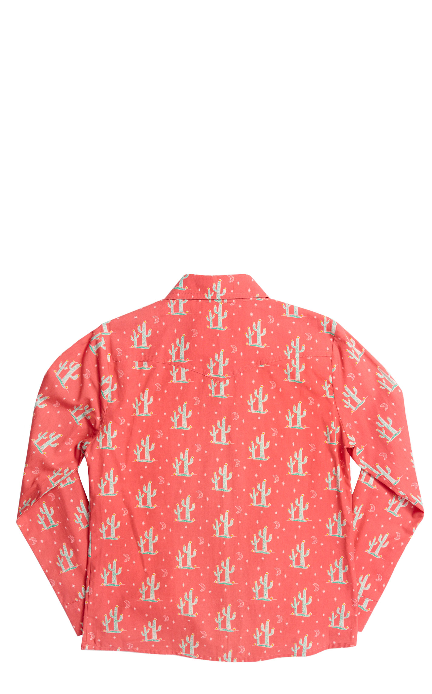 Panhandle Girl's Turquoise & Cactus Desert Night Print Western Shirt - Image 1