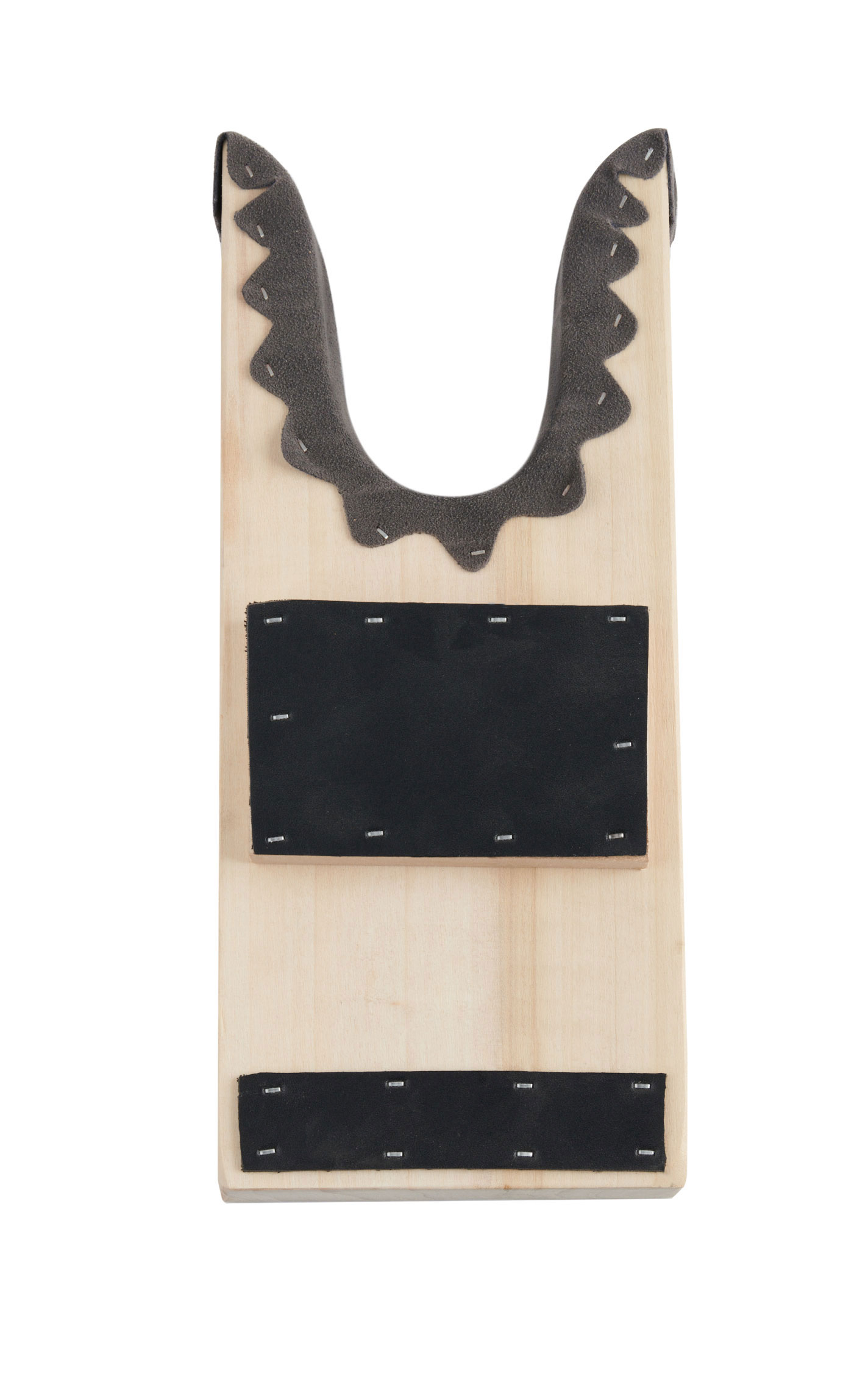 M&F Natural Wood with Floral Embossed Heavy Boot Jack - Image 1