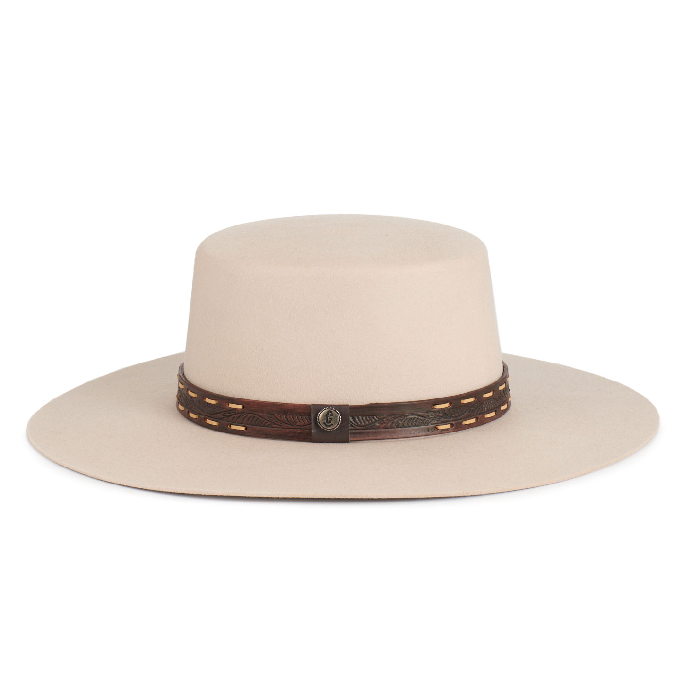 Rockin’ C Women's’ Silverbelly Gambler with Leather Band Felt Hat - Image 2