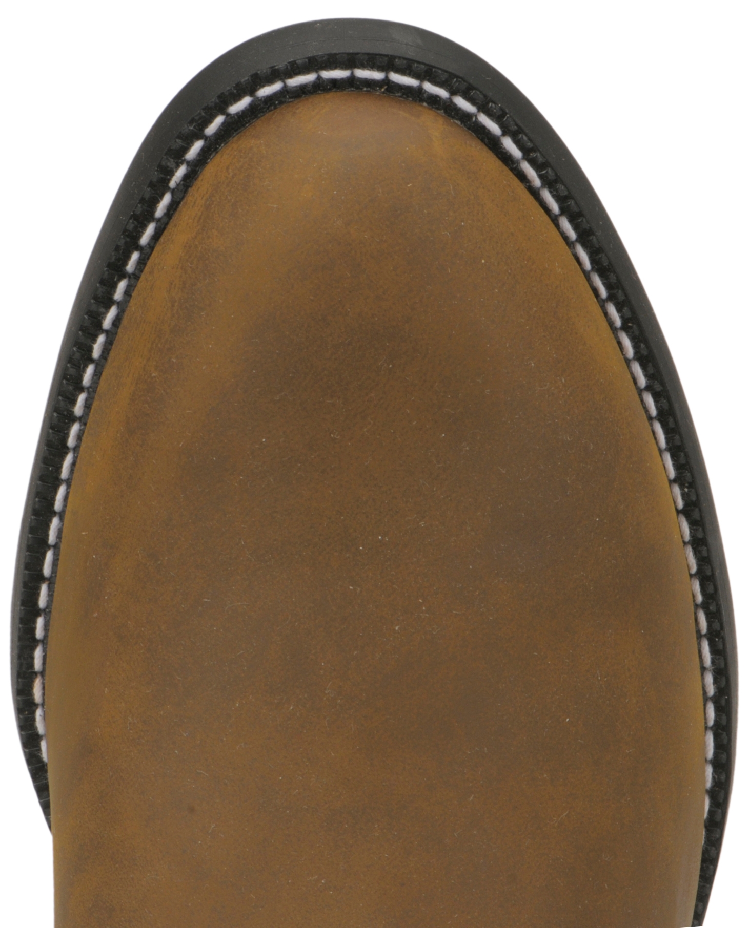 Justin Men's Basics Crazy Cow Brown Roper Boot - Image 1