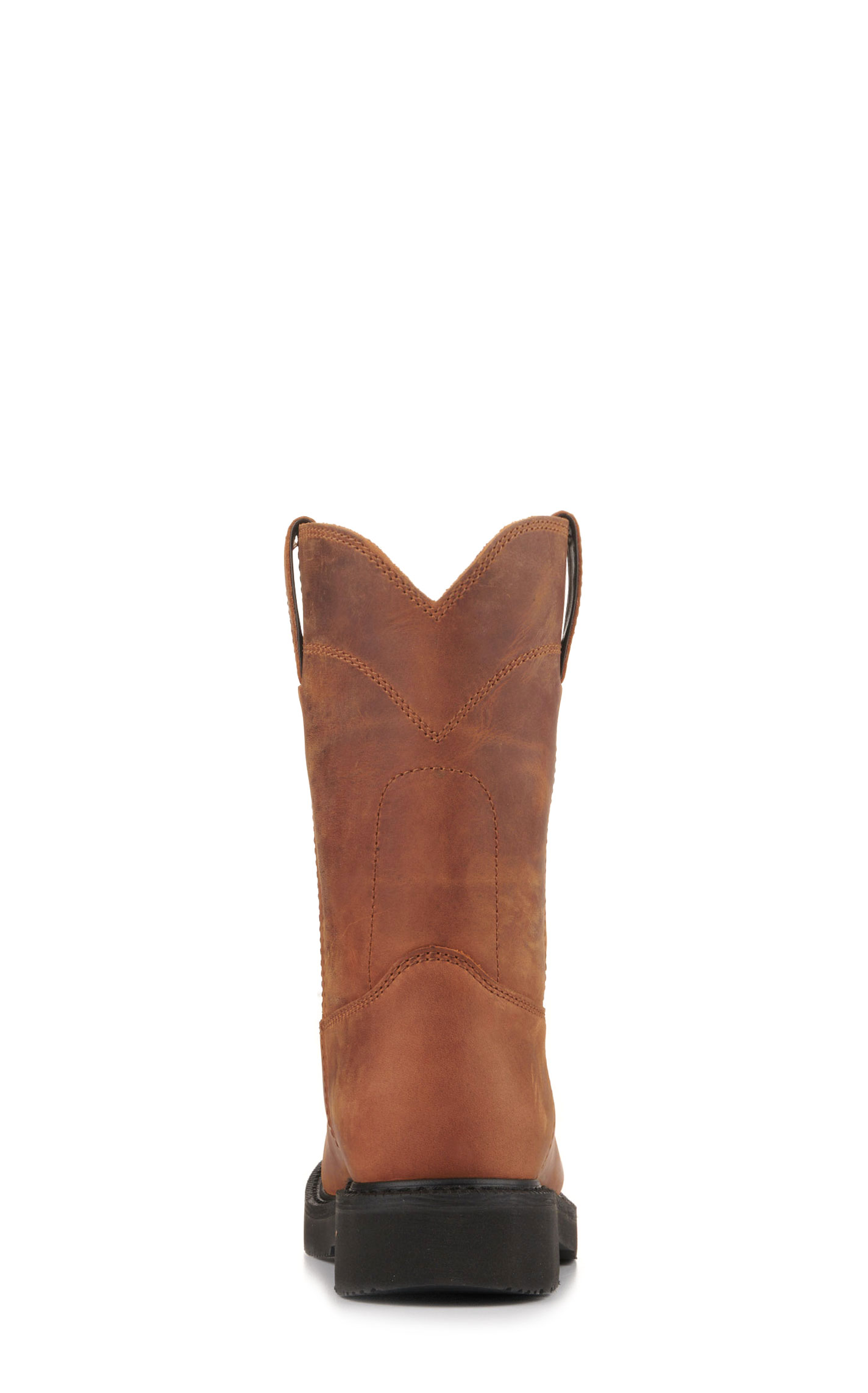 Justin Men's Round Up Aged Brown Soft Round Toe Work Boots - Image 1