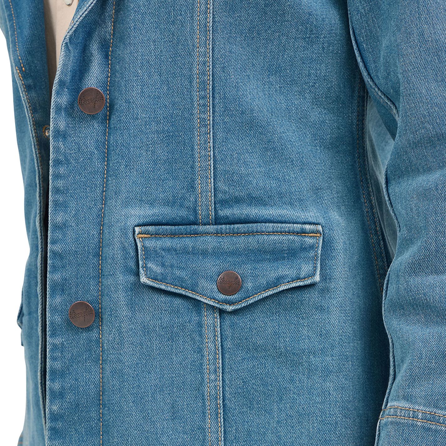 Wrangler Retro Women's Light Wash Western Yokes Denim Blazer - Image 5