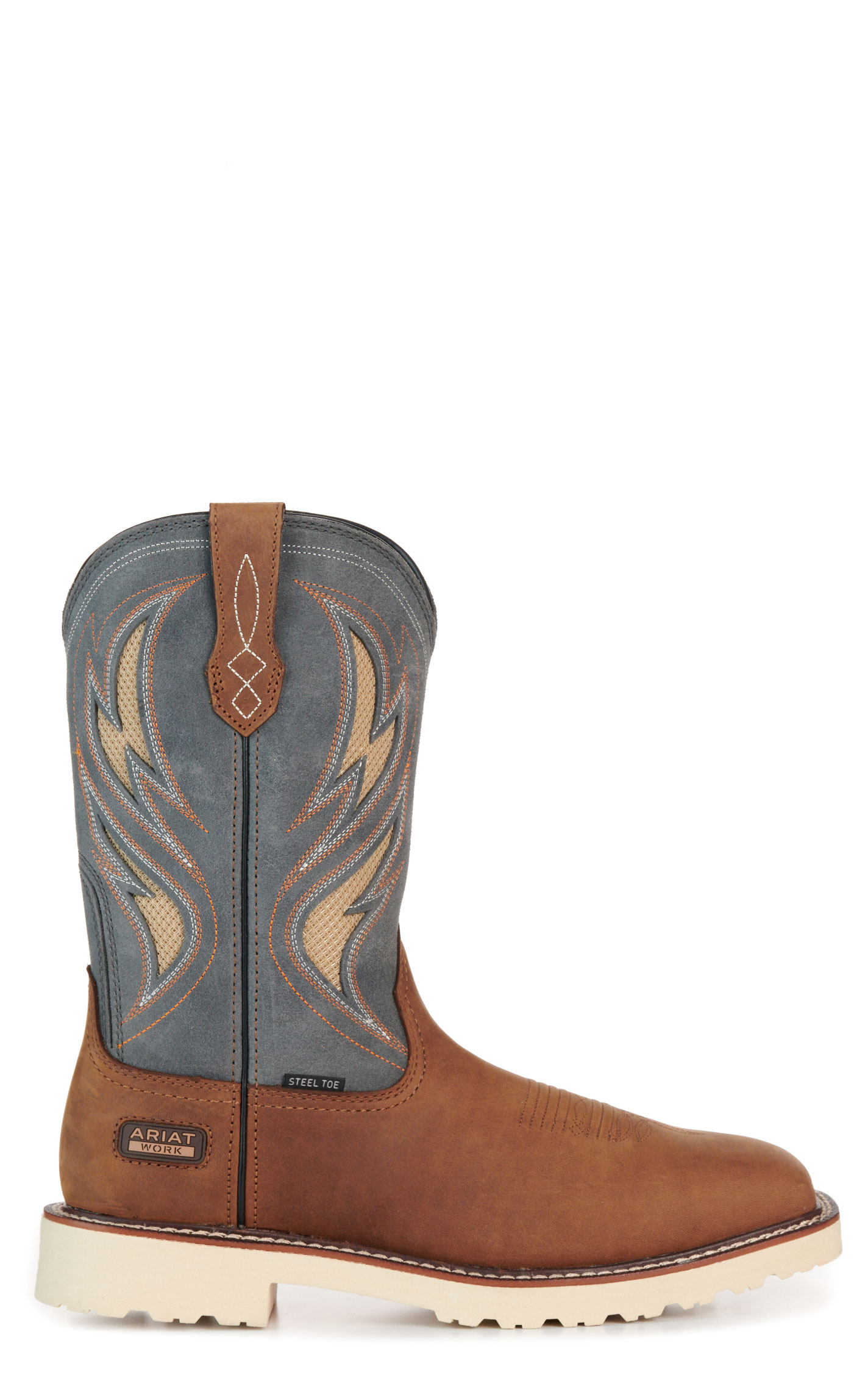 Ariat Men's Activator Alamo Brown & Stone VentTEK Wide Square Steel Toe Work Boots - Image 1