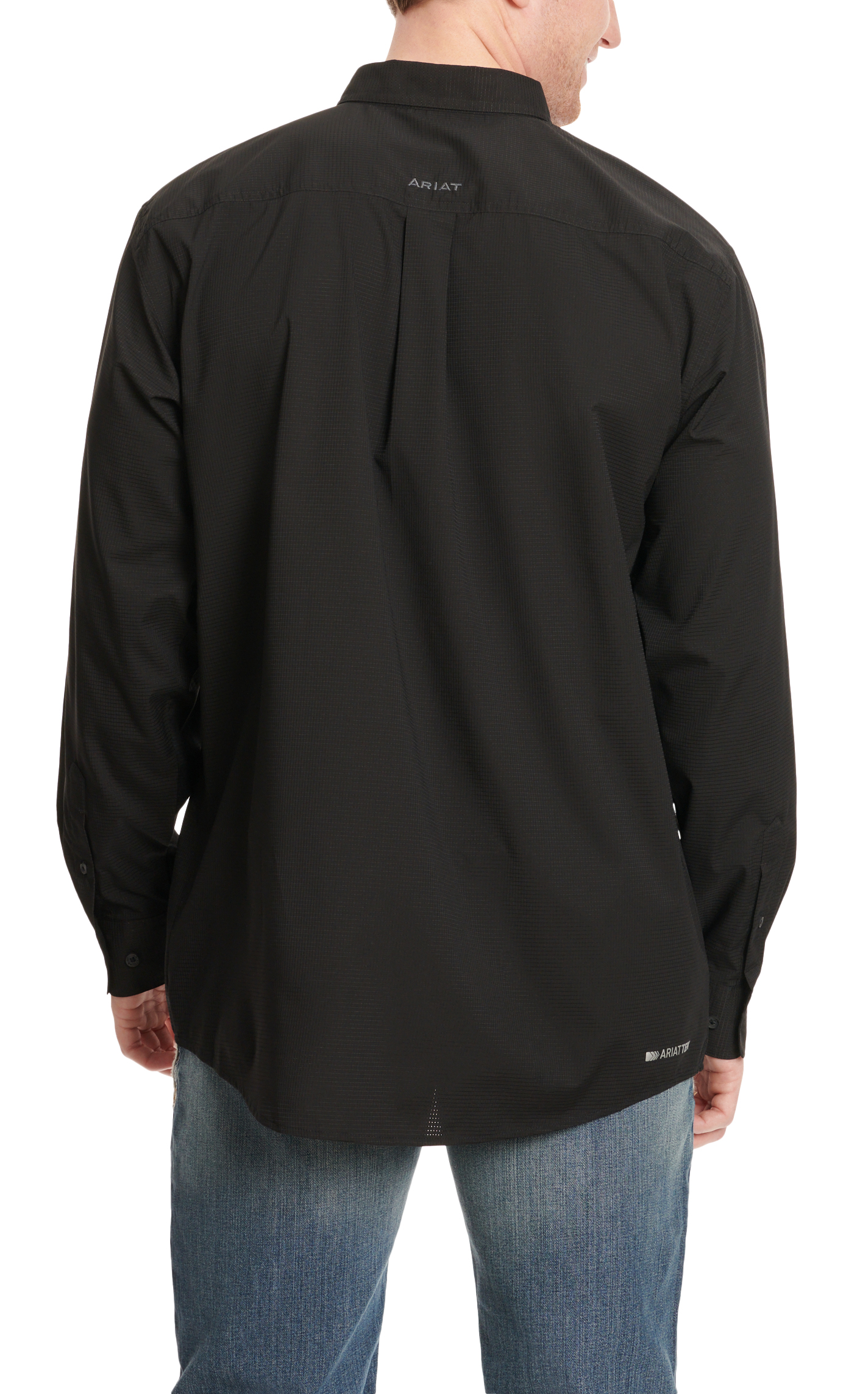 Ariat Men's 360 Airflow Black Long Sleeve Vented Shirt - Image 1