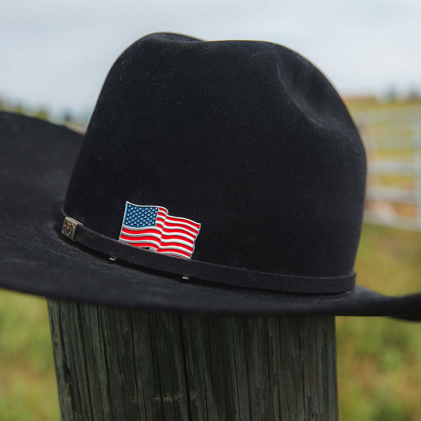 Montana Silversmiths Silver Colorful Patriot's Promise Hat Flag - Image 3
