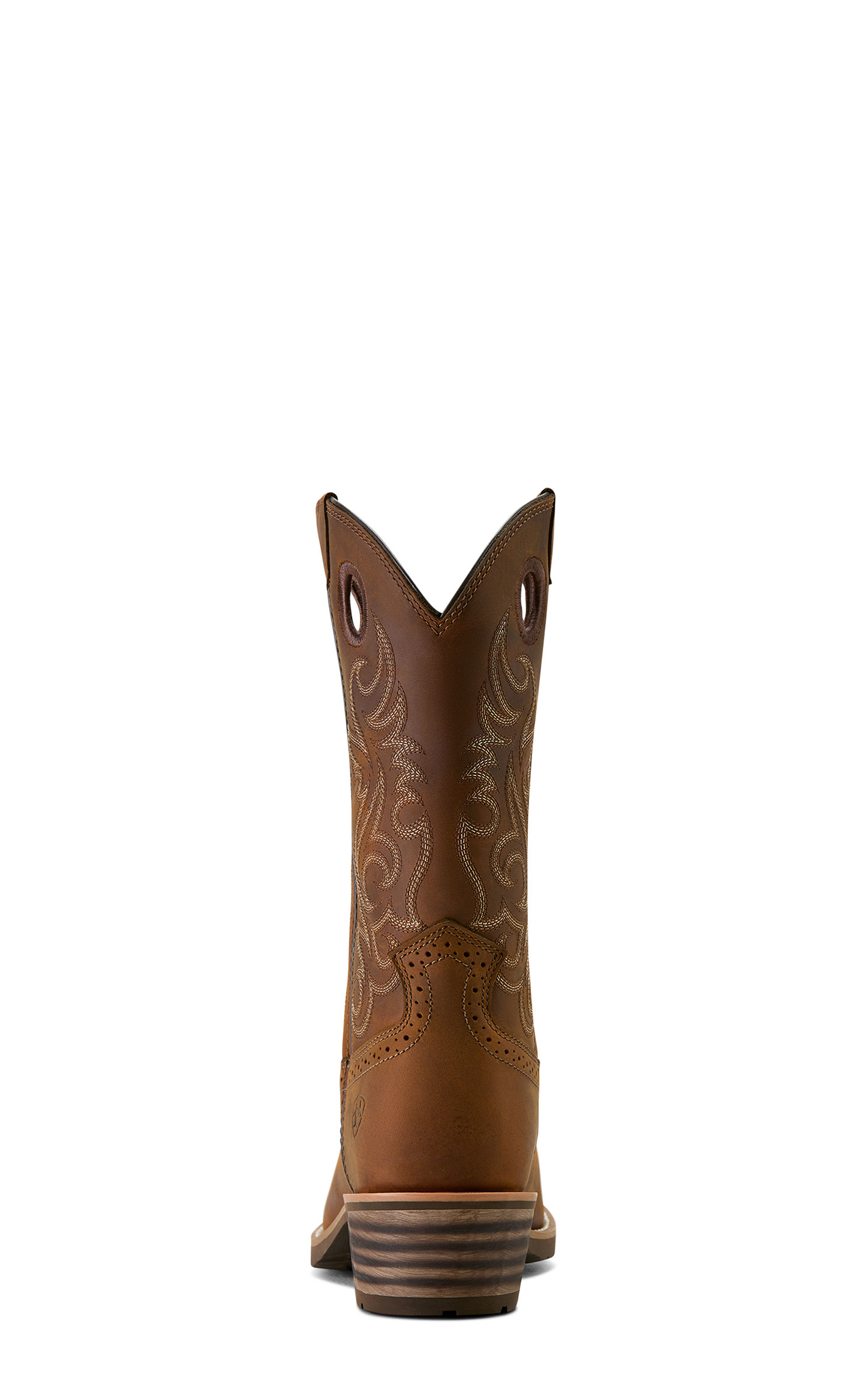 Ariat Men's Distressed Brown Hybrid Roughstock Square Toe Boots - Image 1