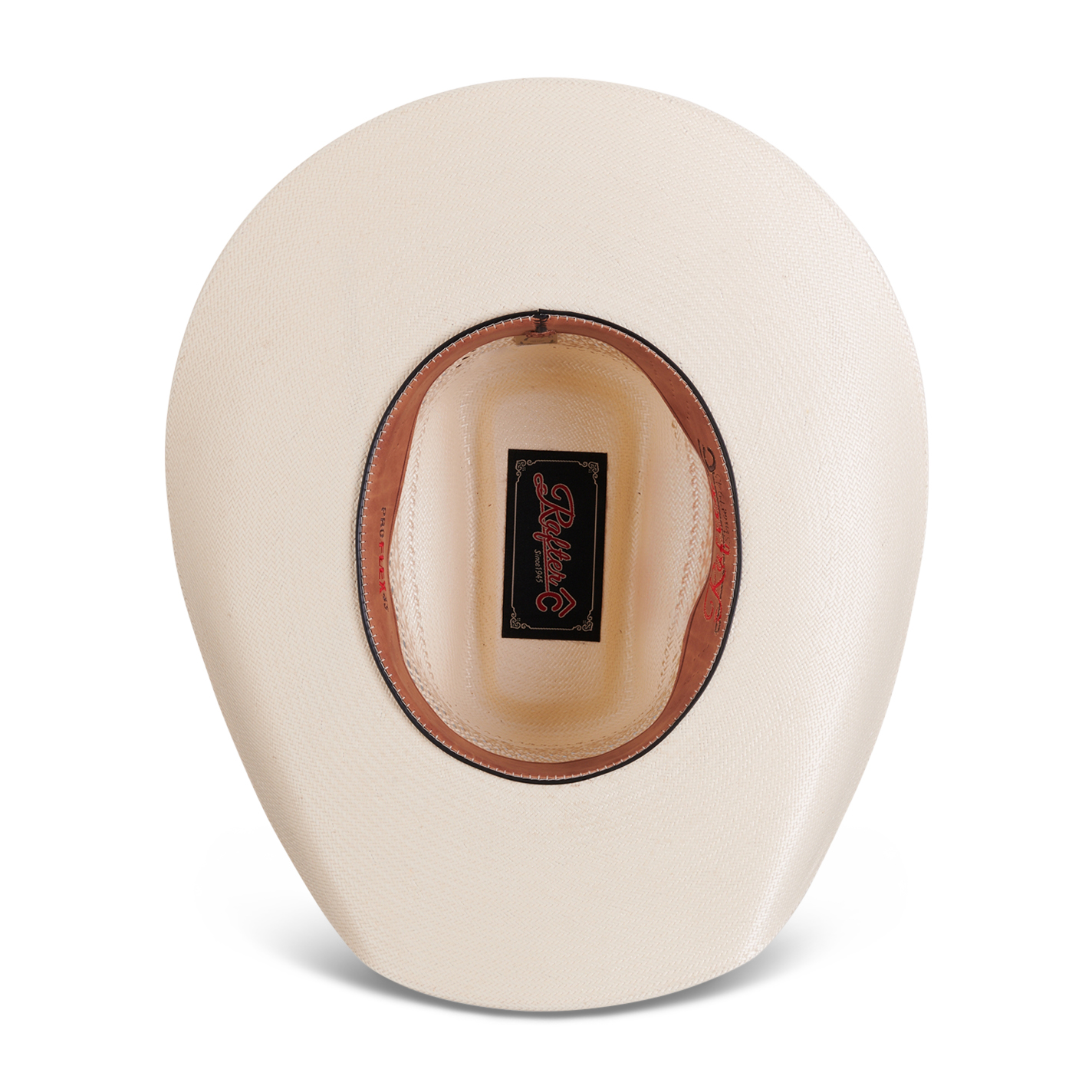 Rafter C Shantung Ivory and Tan Rowdy Crown Straw Cowboy Hat - Image 1