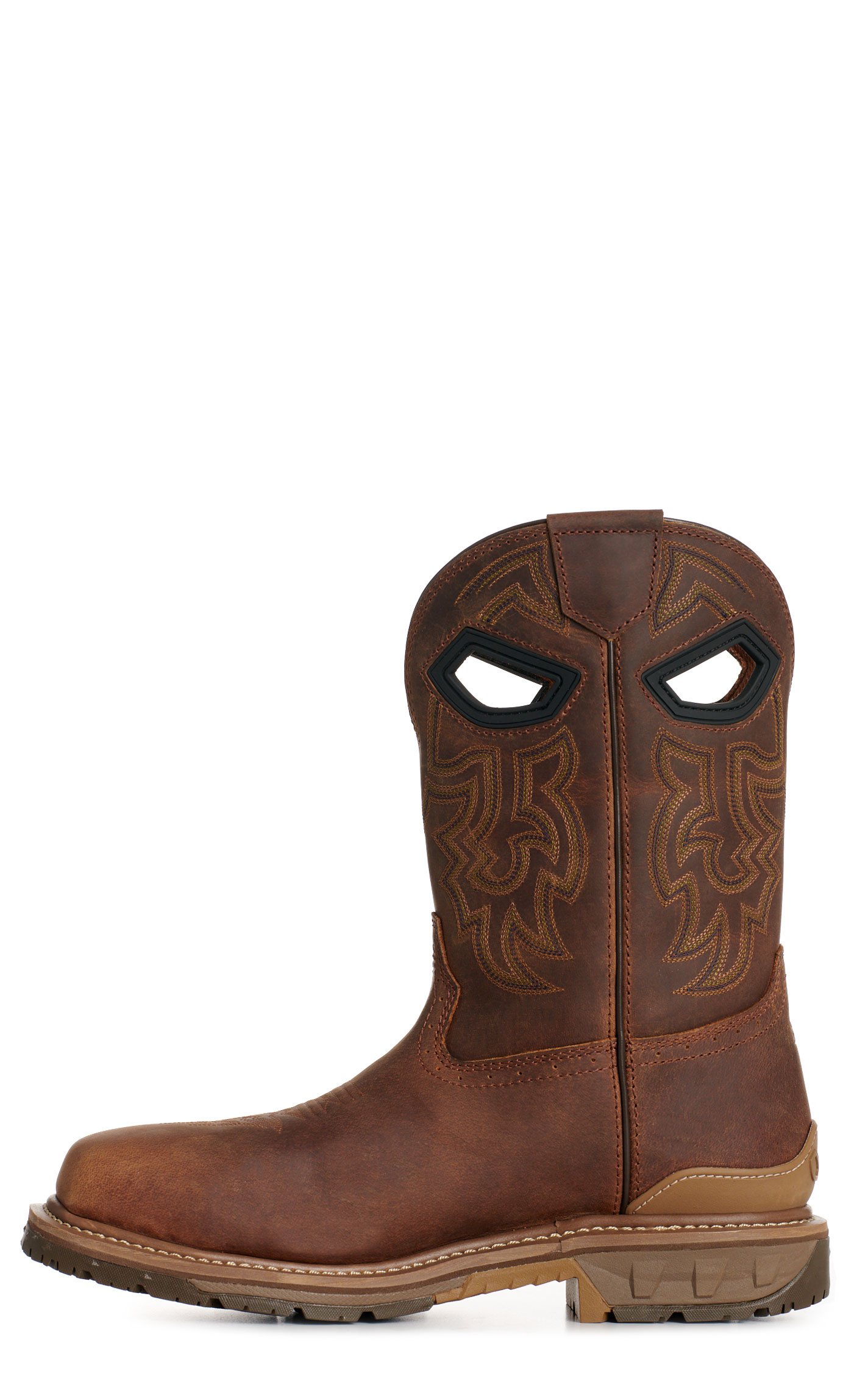 Double H Men's Phantom Brown Waterproof ICE Wide Square Composite Toe Work Boots - Image 1