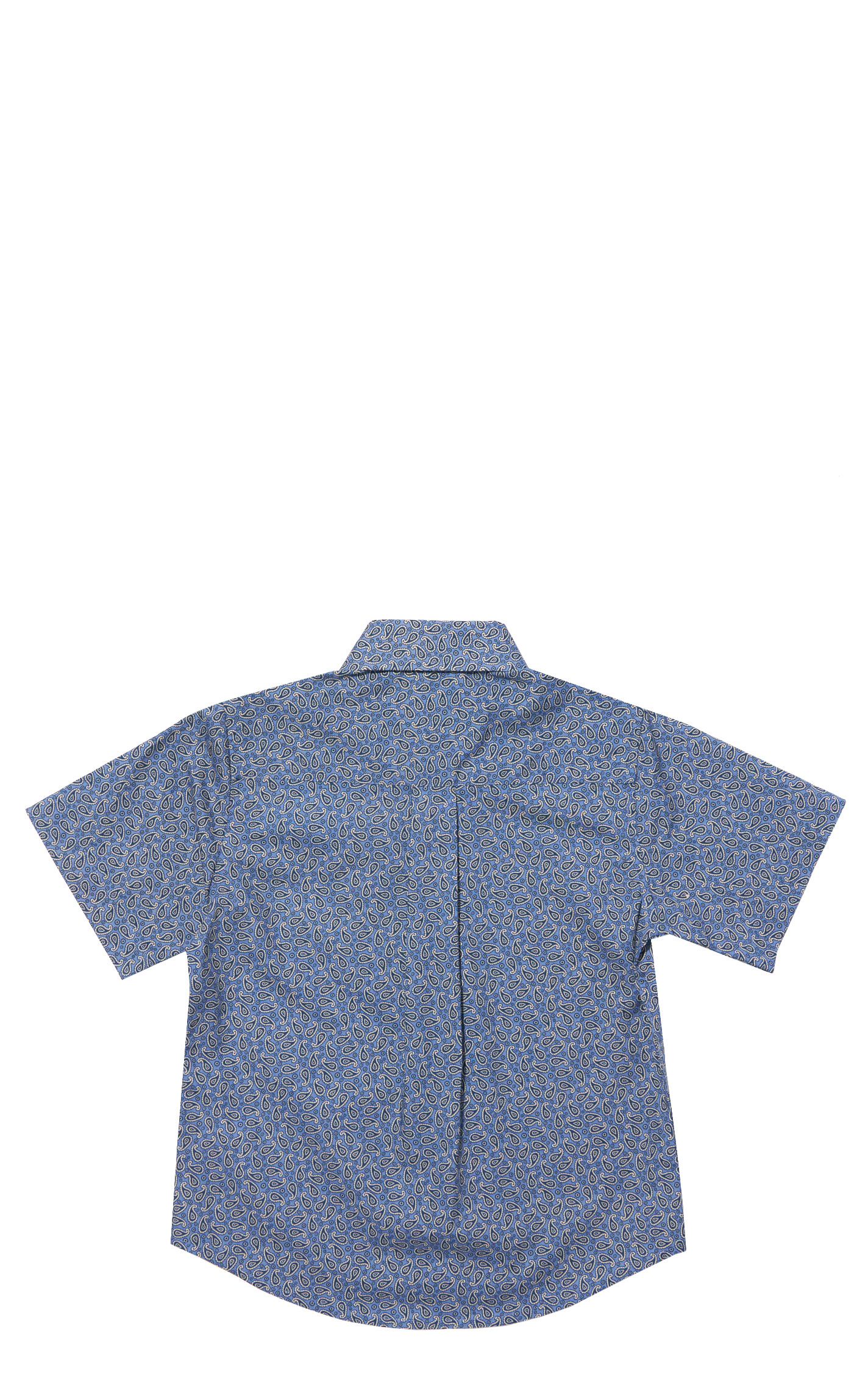 Wrangler Boy's Stone Navy & Gray Paisley Western Shirt - Image 1